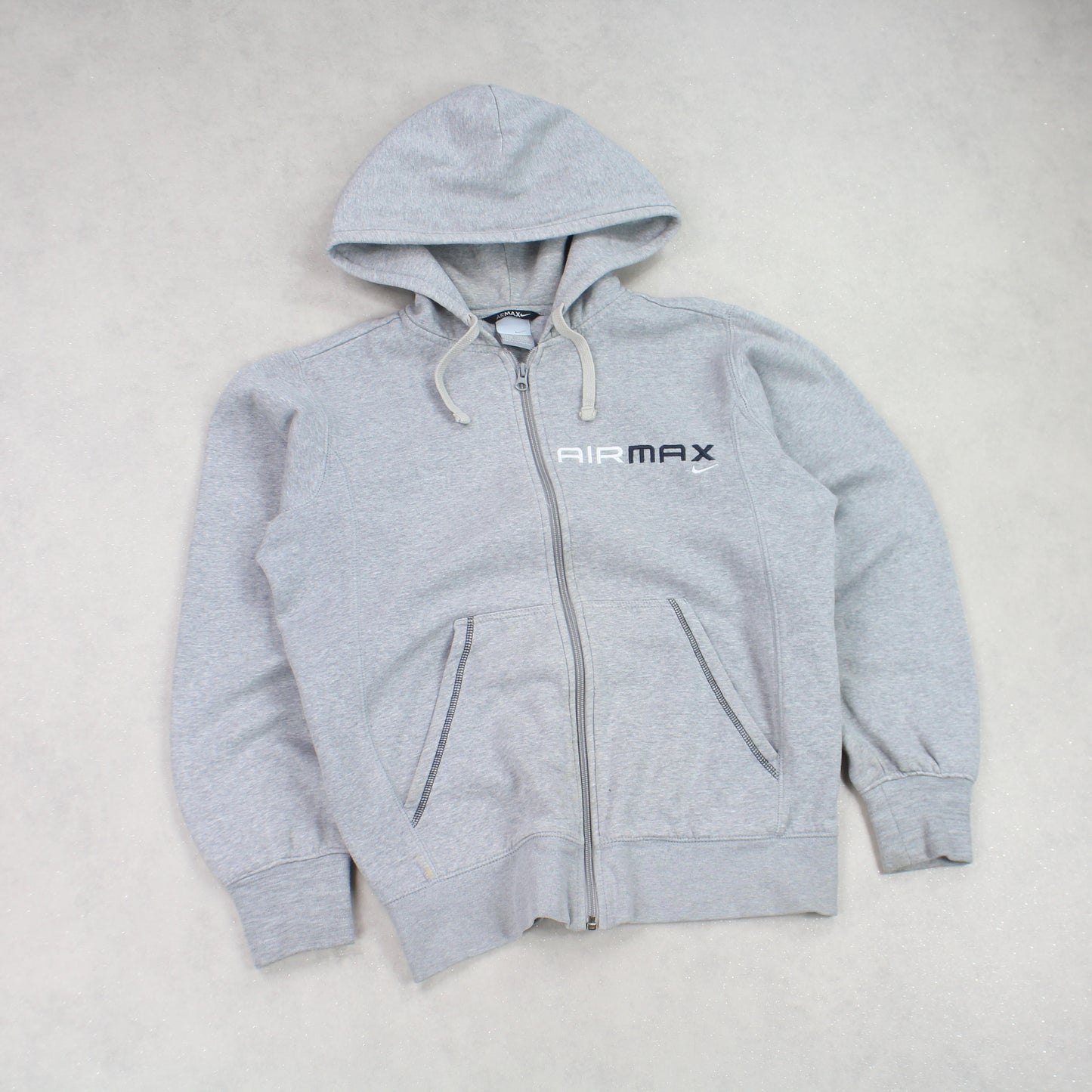 SUPER RARE 00s Nike Air Max Hoodie Grey - (S)