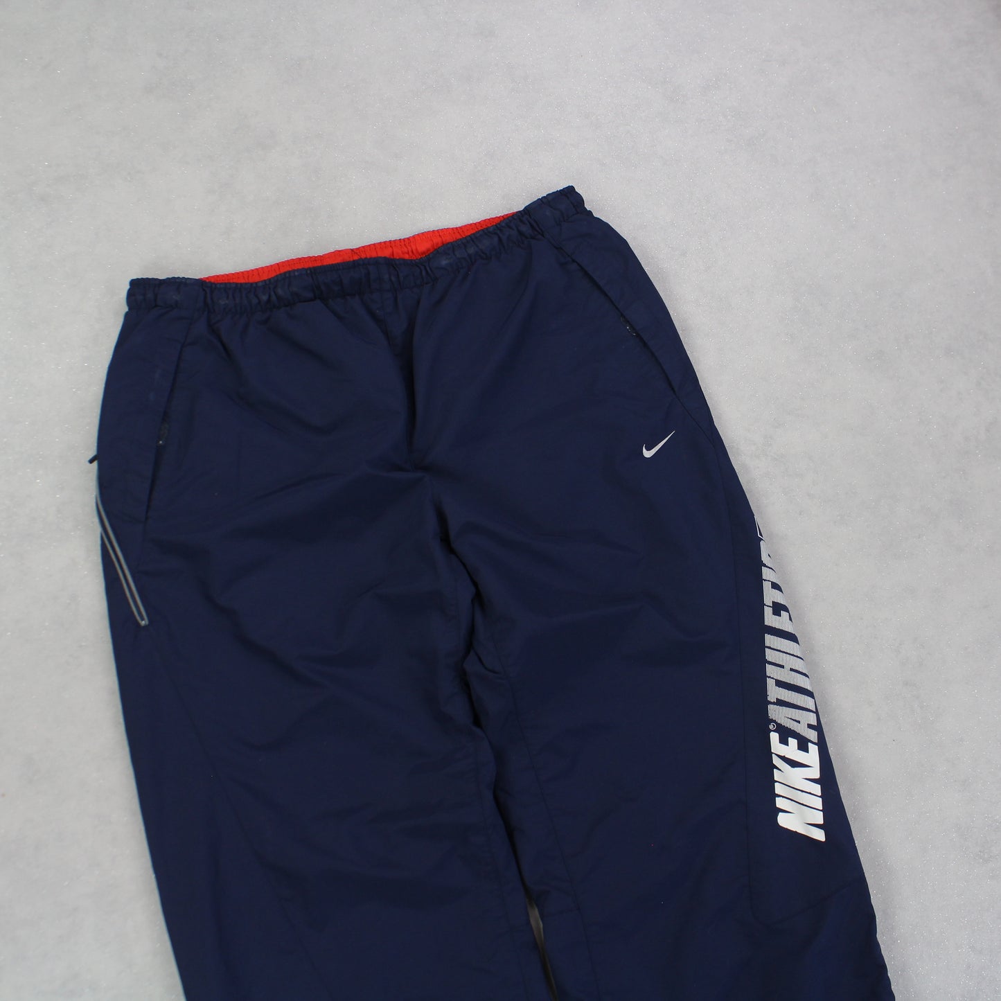 RARE 2000s Nike Baggy Trackpants Navy - (L)