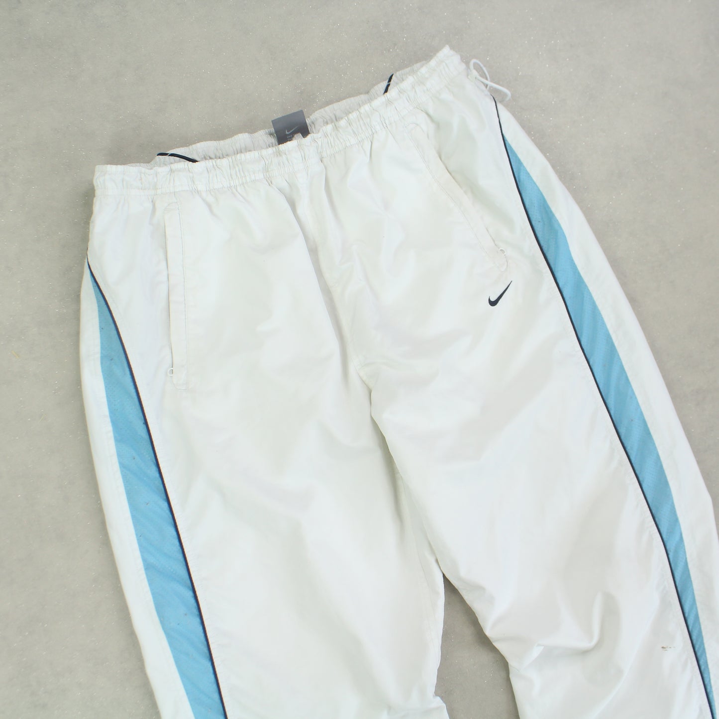 SUPER RARE 2000s Nike Trackpants White - (L)