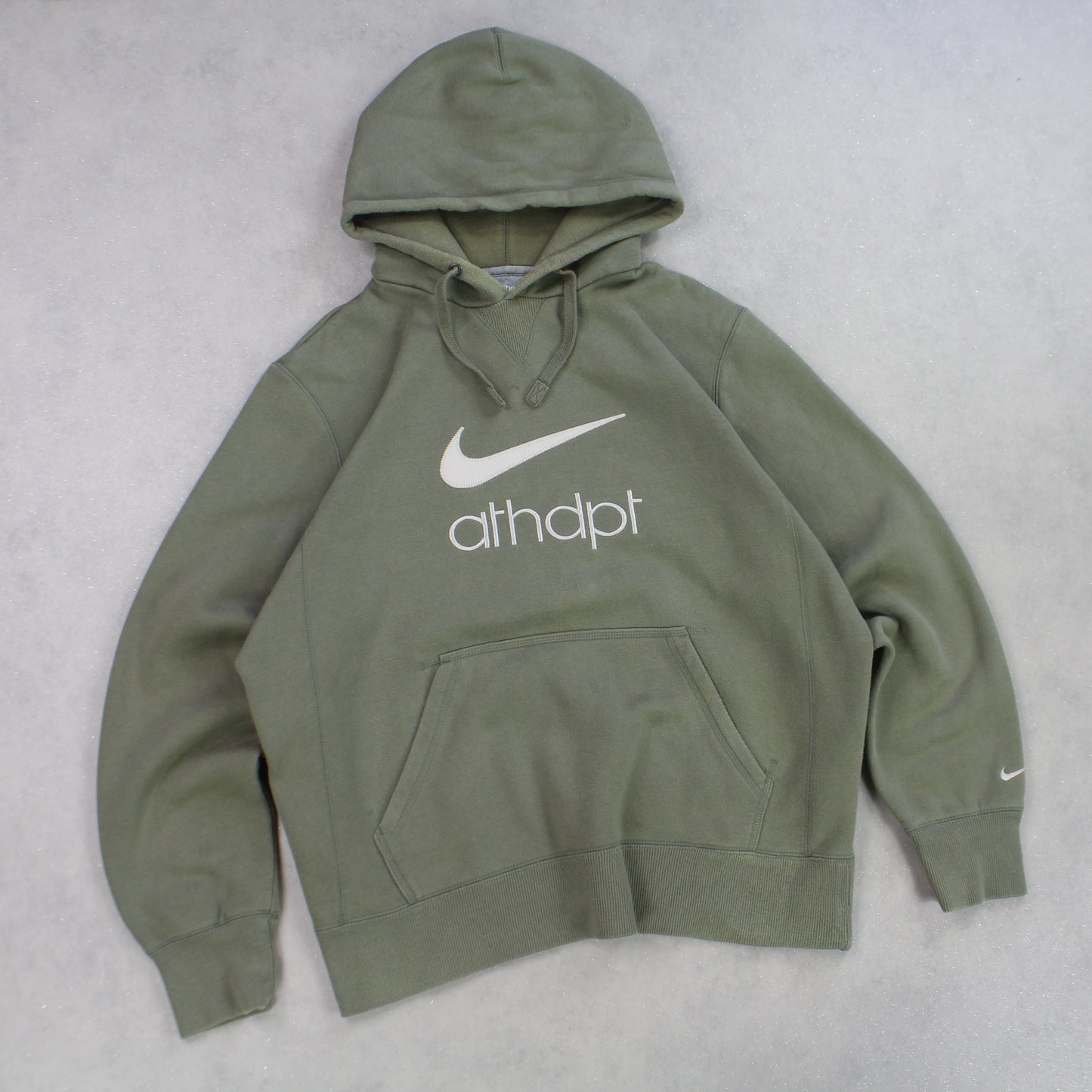 RARE 2000s Nike Hoodie Green - (L)