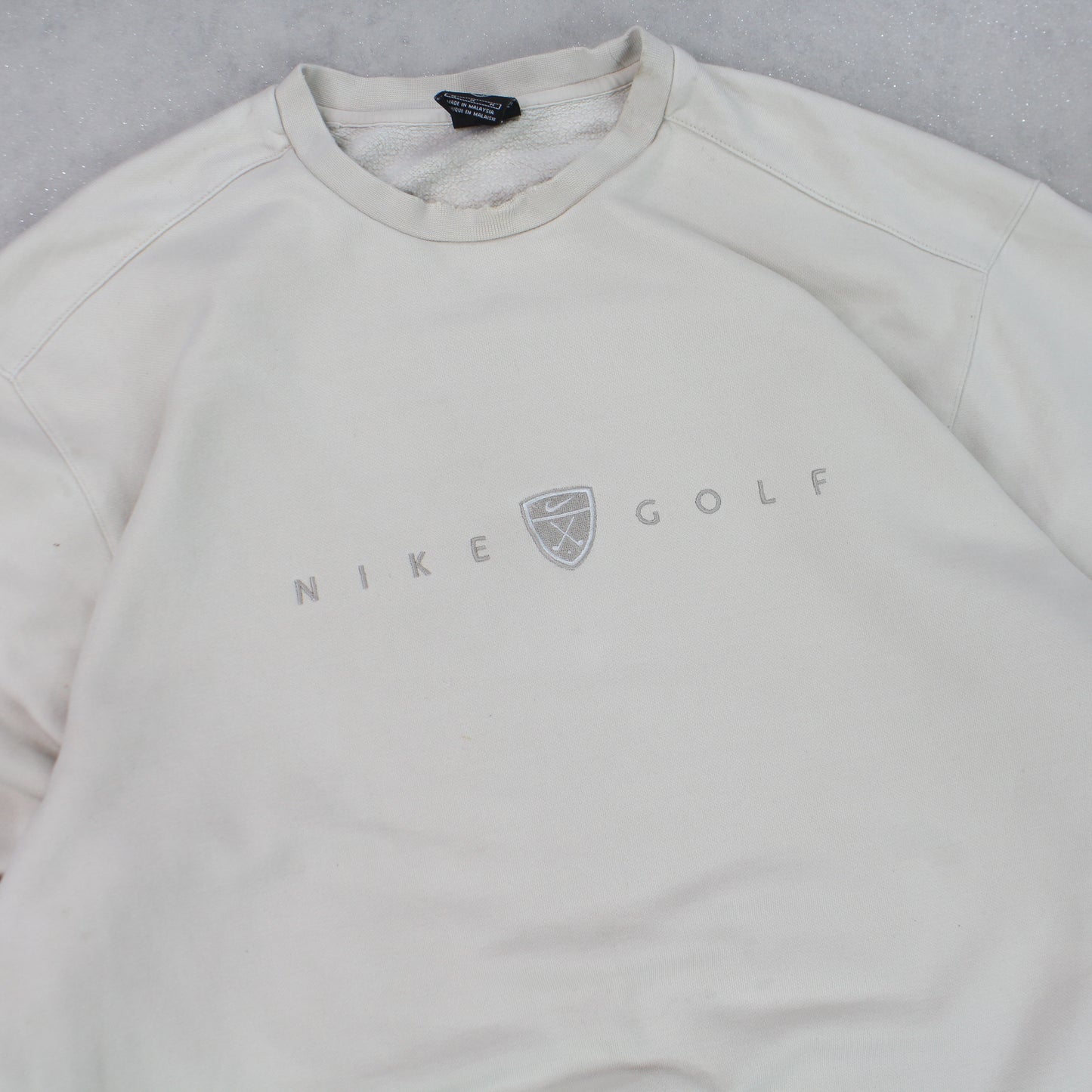 SUPER RARE 2000s Nike Golf Sweatshirt Cream - (L)