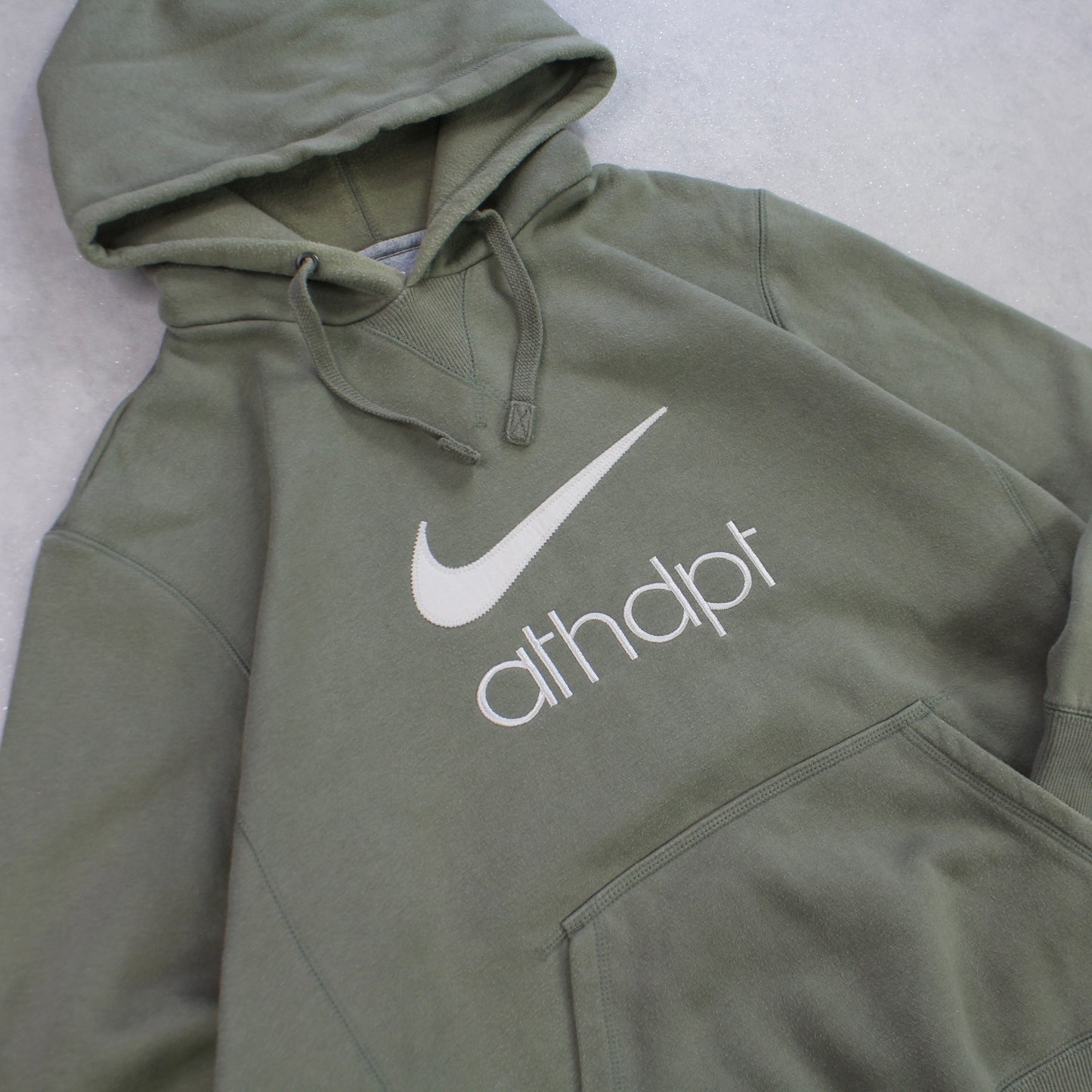 RARE 2000s Nike Hoodie Green - (L)