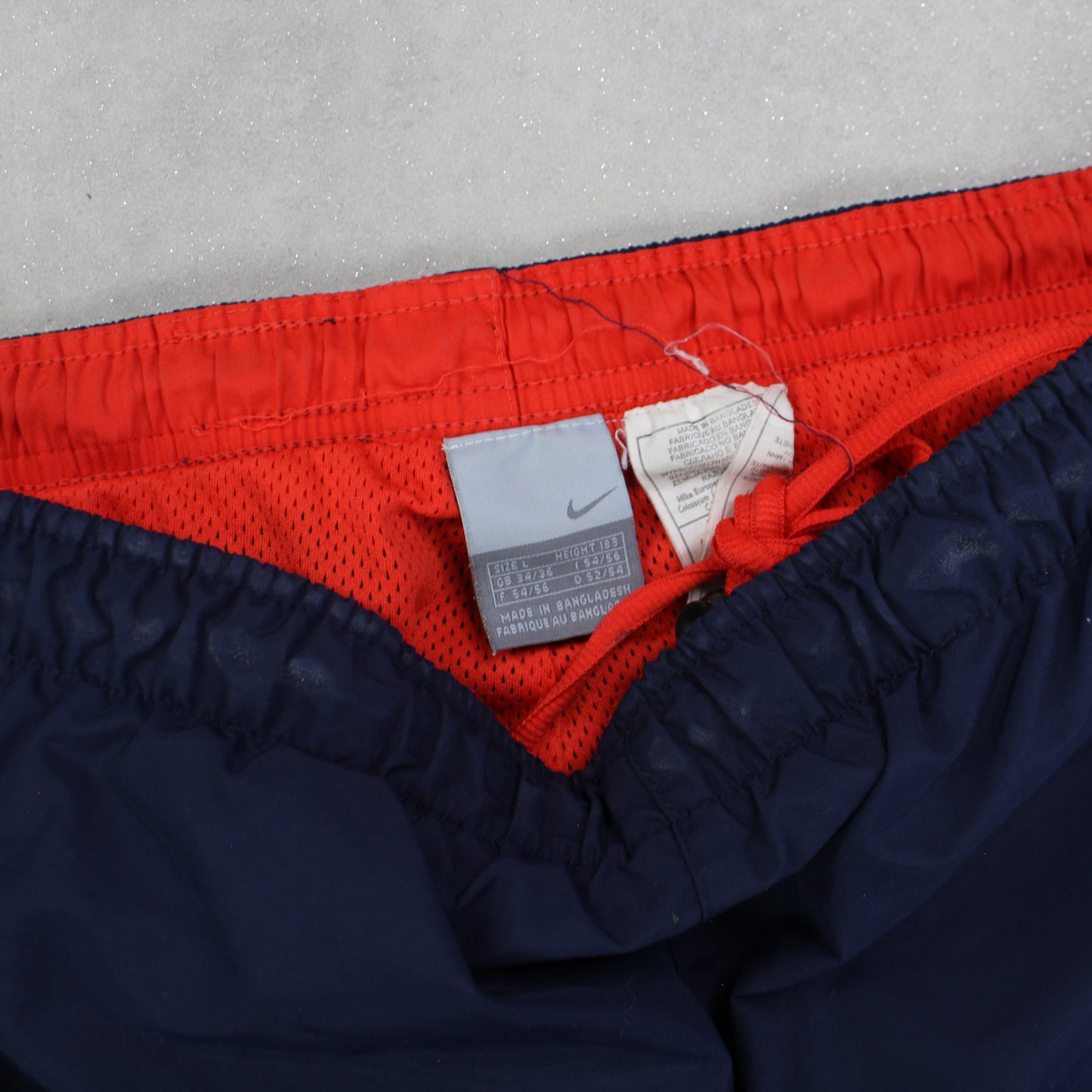 RARE 2000s Nike Baggy Trackpants Navy - (L)