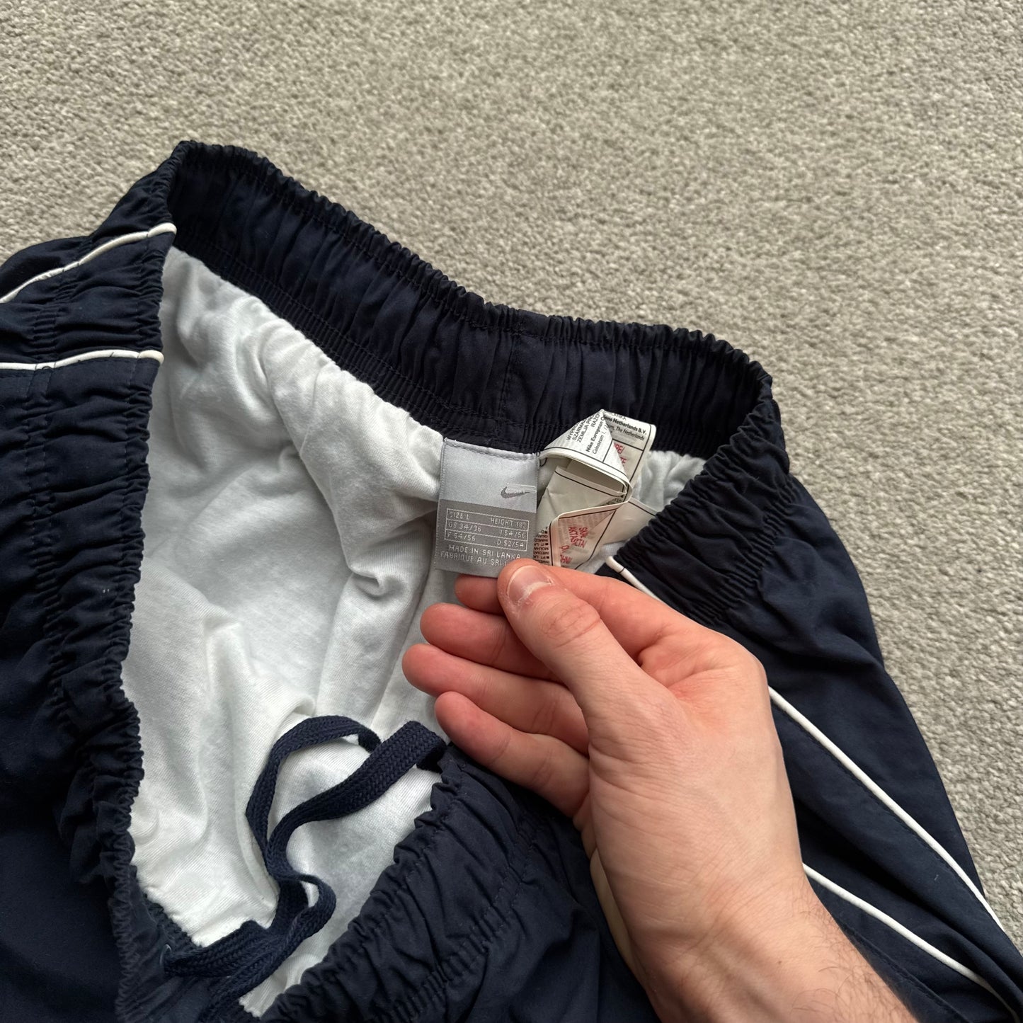 SUPER RARE 2000s Nike Trackpants Navy *PREMIUM* - (L)