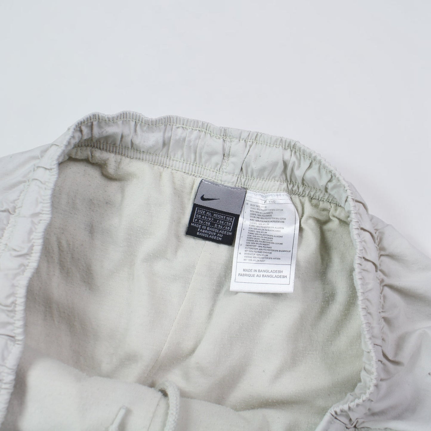 RARE 2000s Nike Trackpants Cream - (L)