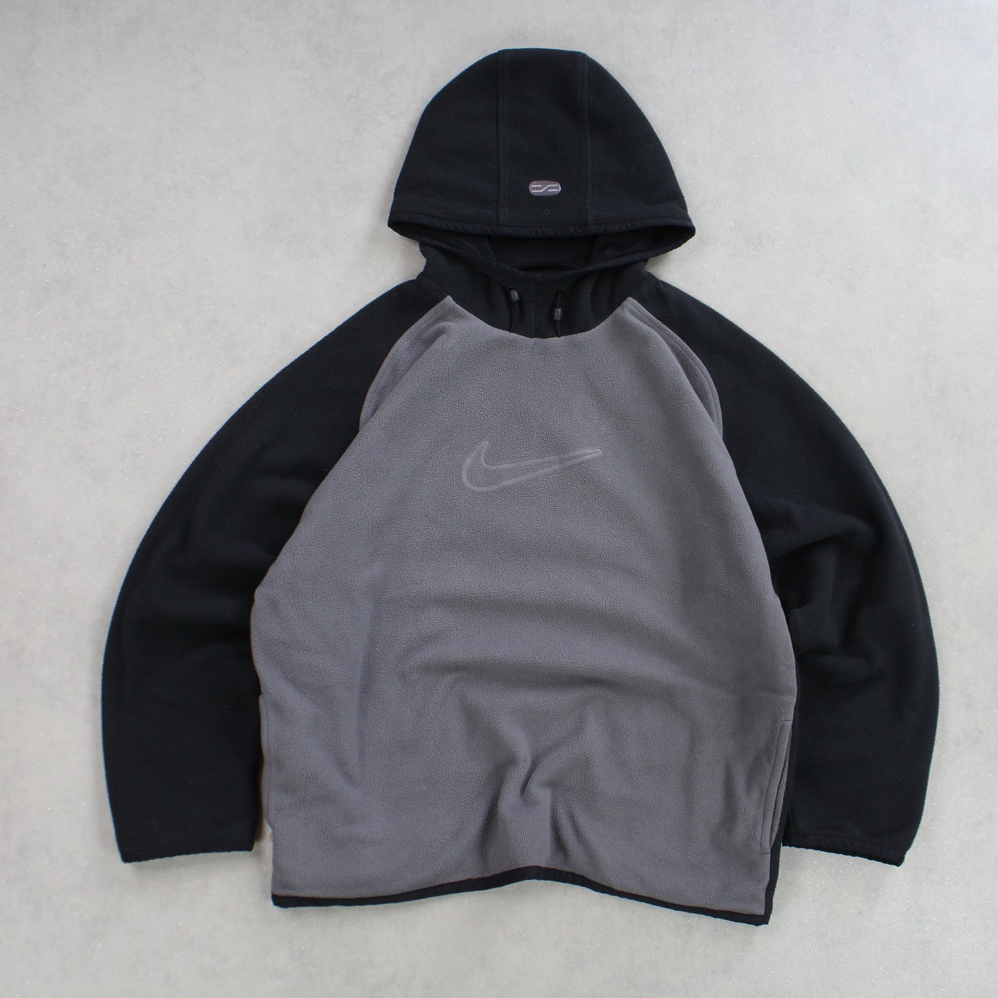 SUPER RARE 2000s Nike Reversible Hoodie Grey - (L)