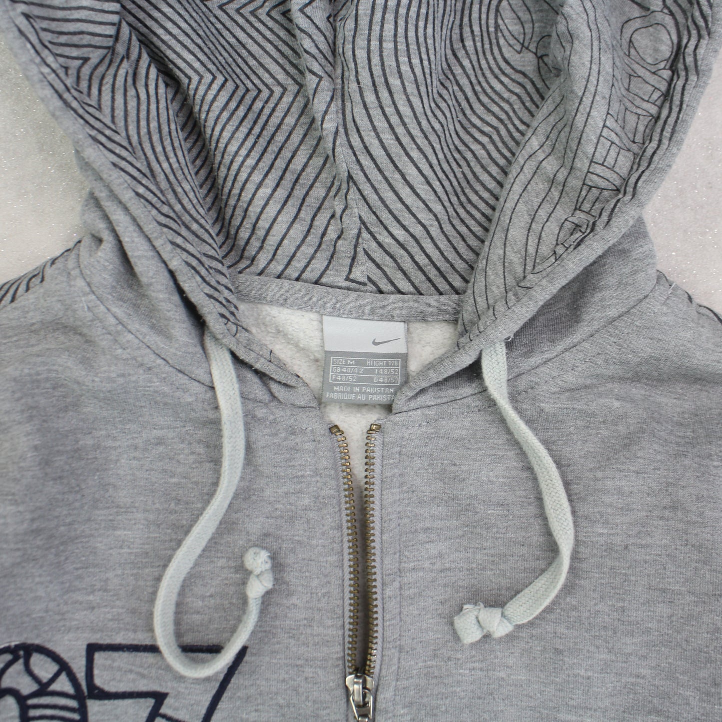 SUPER RARE 2000s Nike Air Max 97 Zip Up Hoodie Grey - (M)