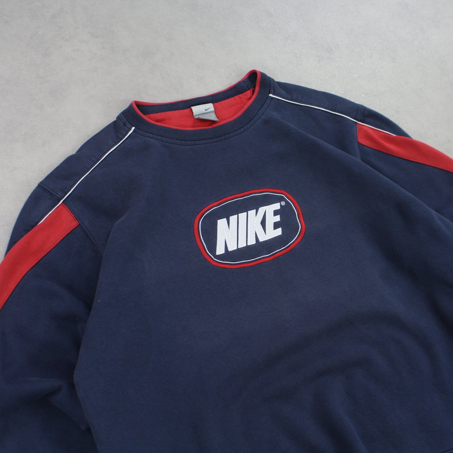 SELTENES Nike-Sweatshirt aus den 2000ern, Marineblau – (L)