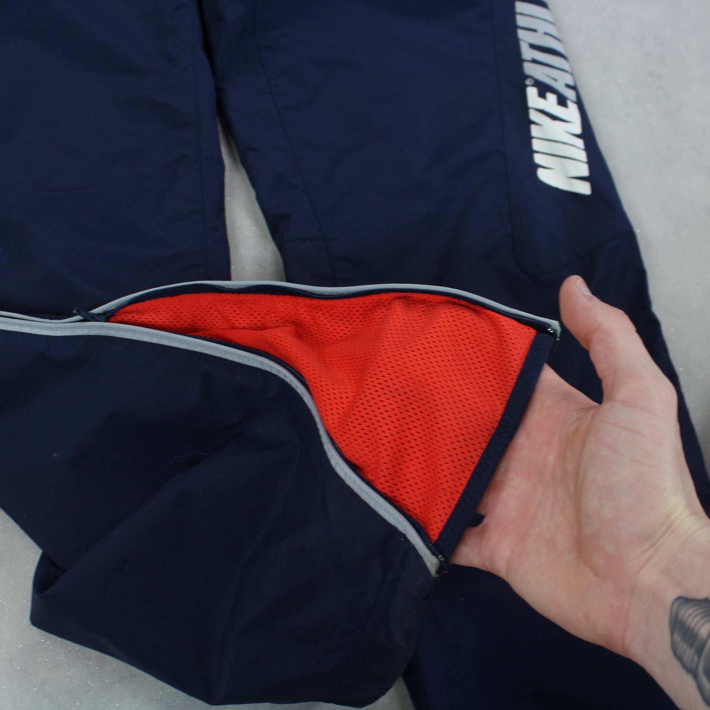 RARE 2000s Nike Baggy Trackpants Navy - (L)