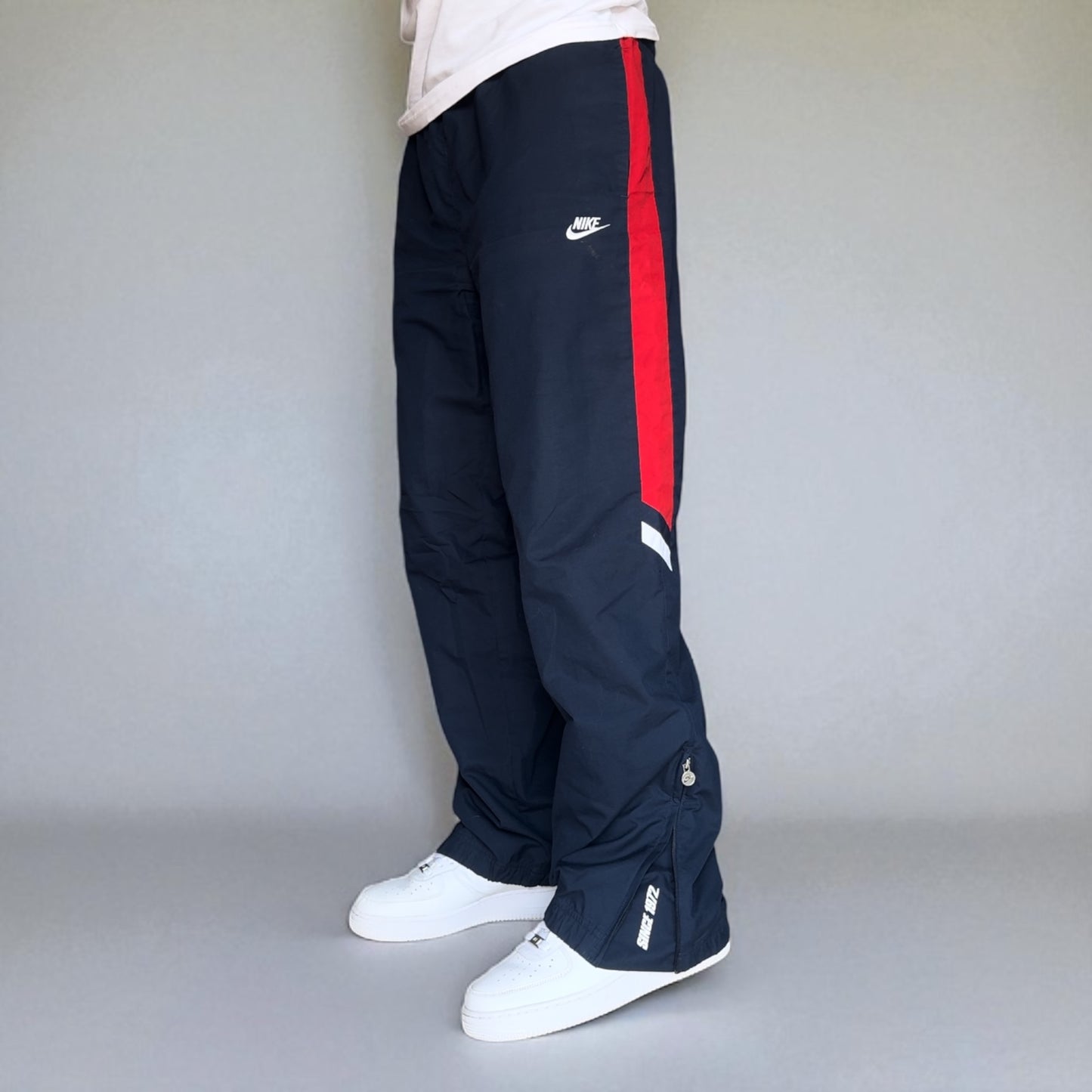 RARE 2000s Baggy Nike Trackpants Navy - (XL)