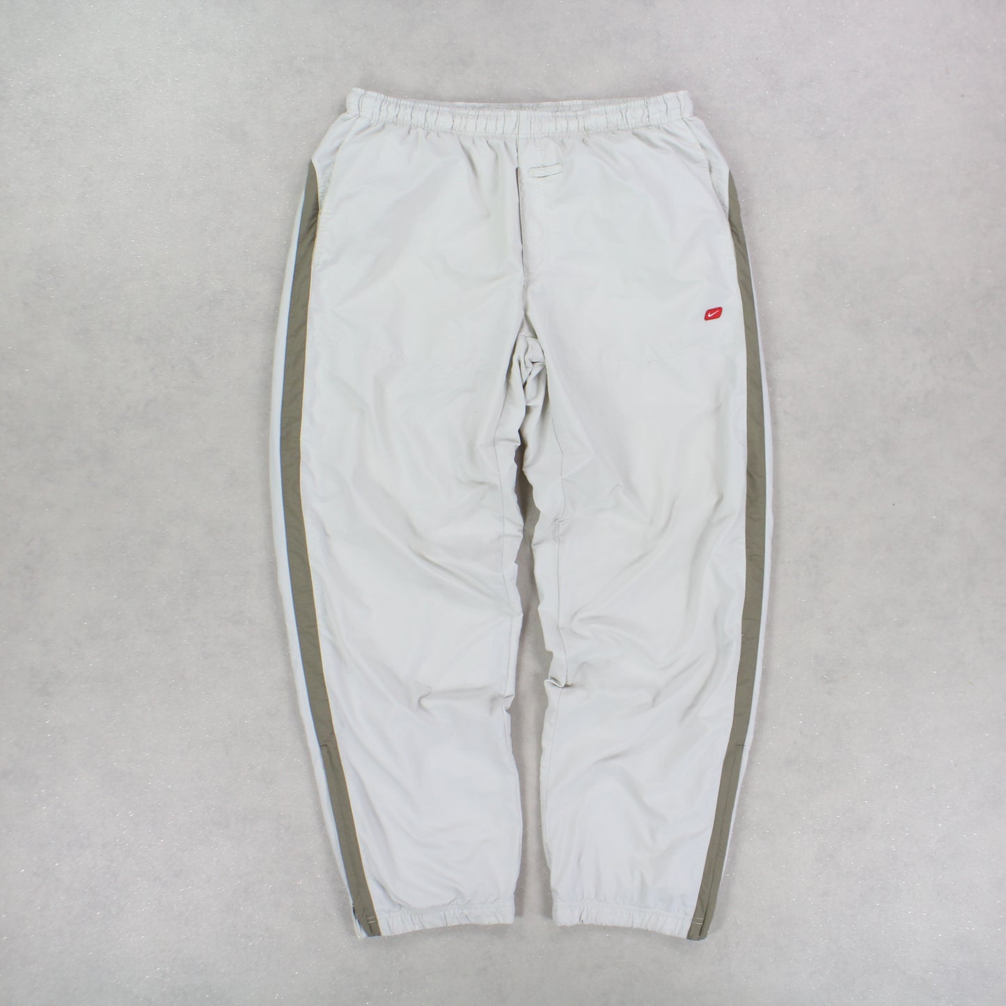 RARE 2000s Nike Trackpants Cream - (L)