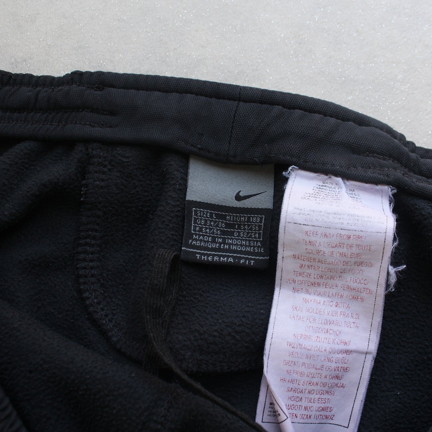 RARE 2000s Nike Fleece Joggers Black - (L)