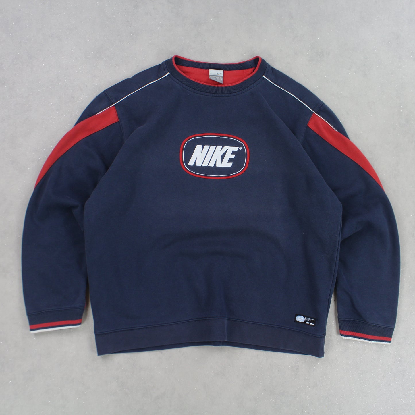 SELTENES Nike-Sweatshirt aus den 2000ern, Marineblau – (L)