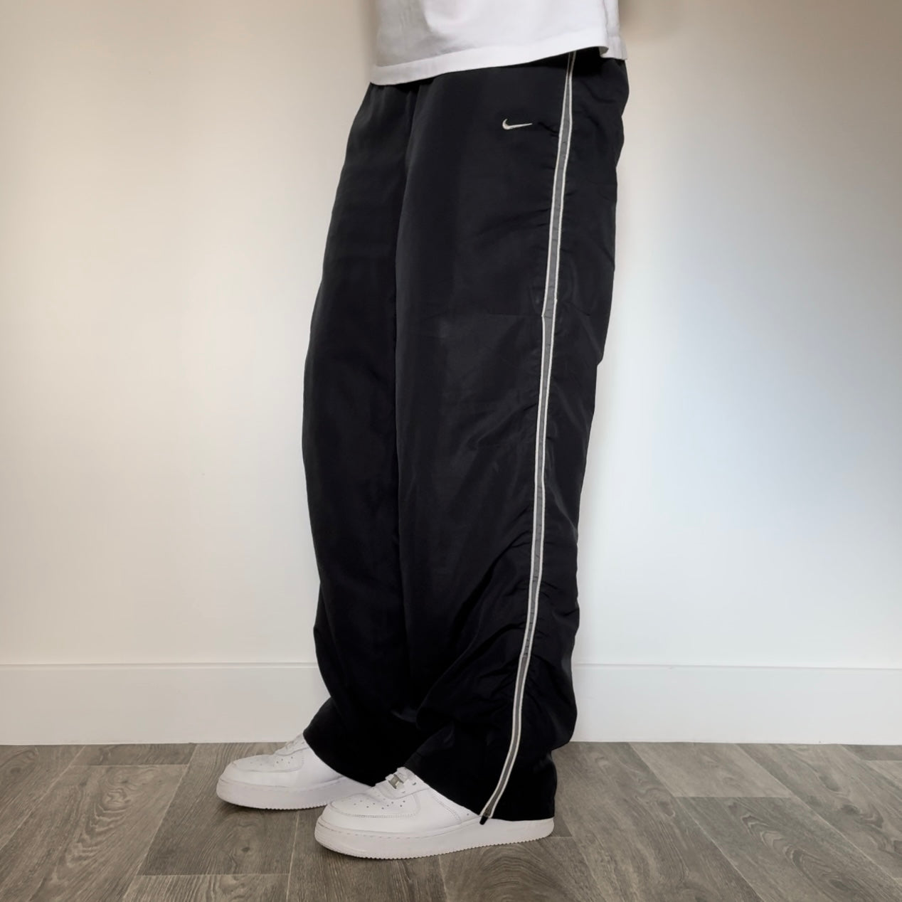 SELTENE Baggy-Trainingshose von Nike aus den 2000ern, Marineblau – (L)