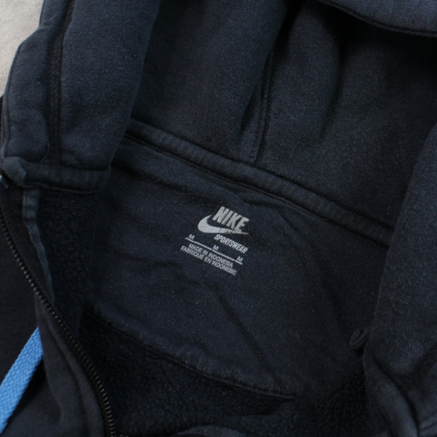 2000s Nike Zip Up Hoodie Black - (S)