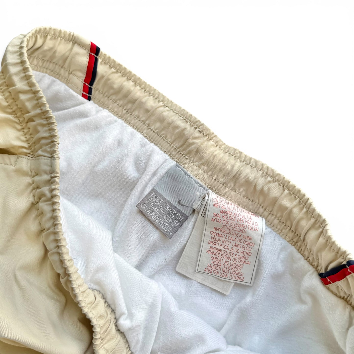 SUPER RARE 2000s Nike Trackpants Cream *PREMIUM* - (S)