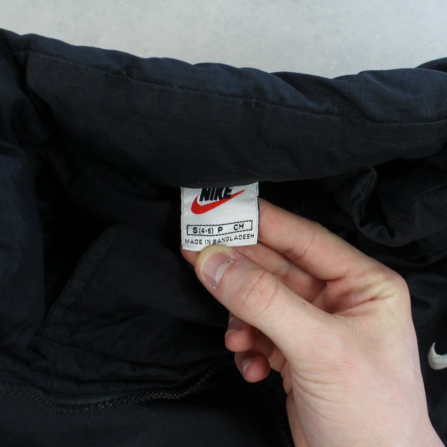 SUPER RARE 1990s Nike Puffer Jacket Black - (S)