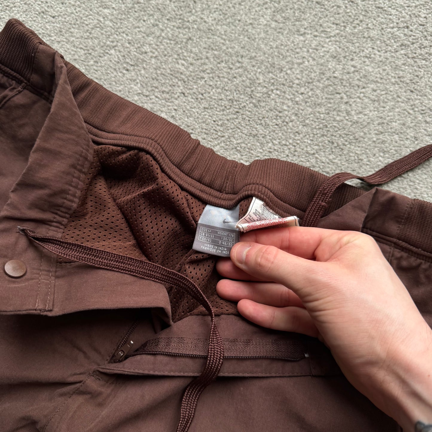 SUPER RARE 2000s Nike Cortez Trackpants Brown - (M)