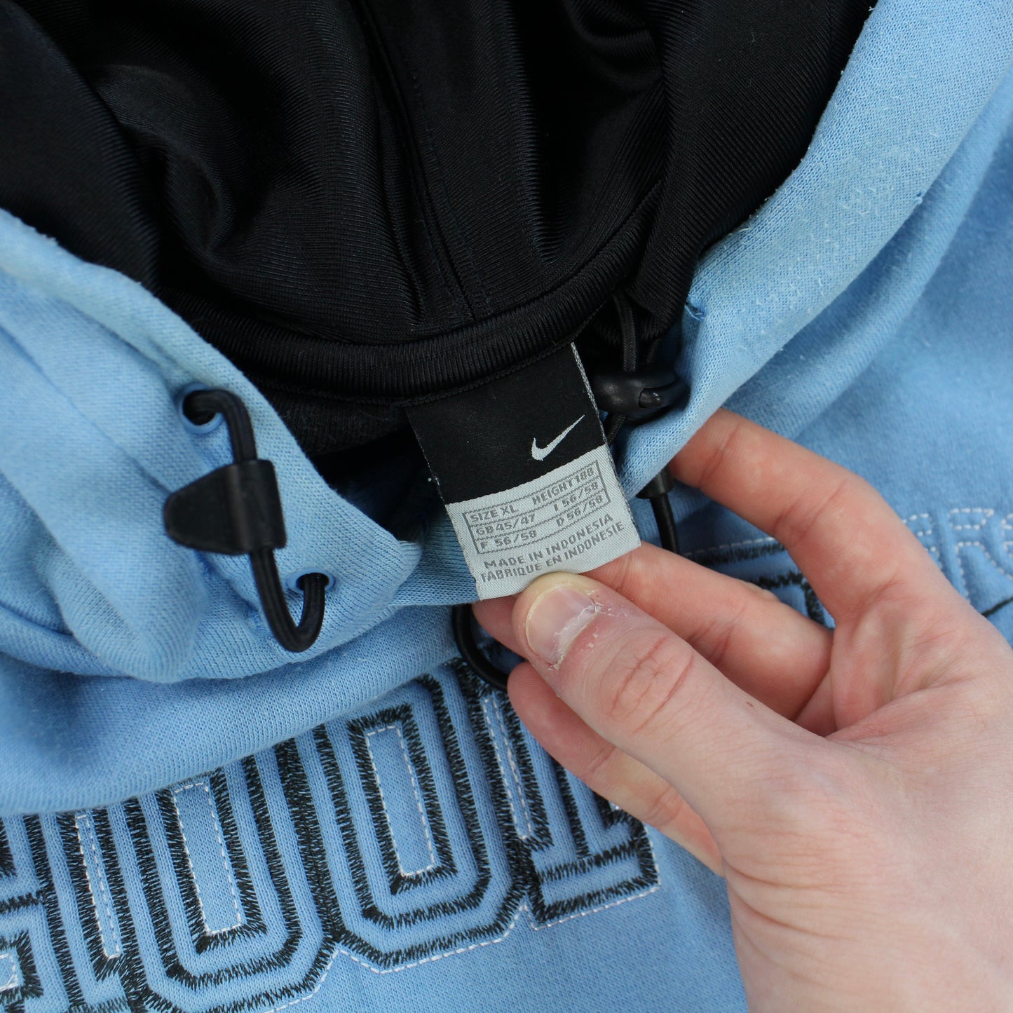 RARE 2000s Nike Hoops Hoodie Blue - (XL)