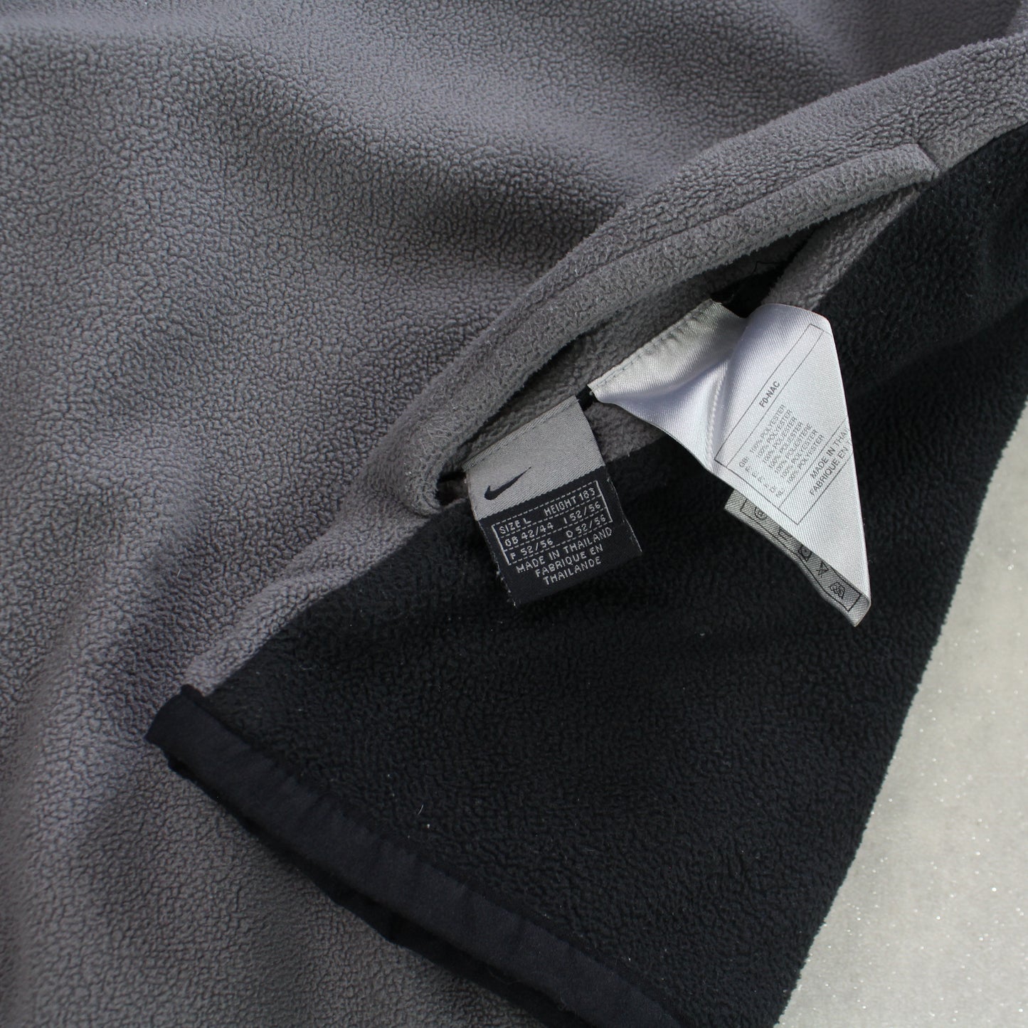 SUPER RARE 2000s Nike Reversible Hoodie Grey - (L)