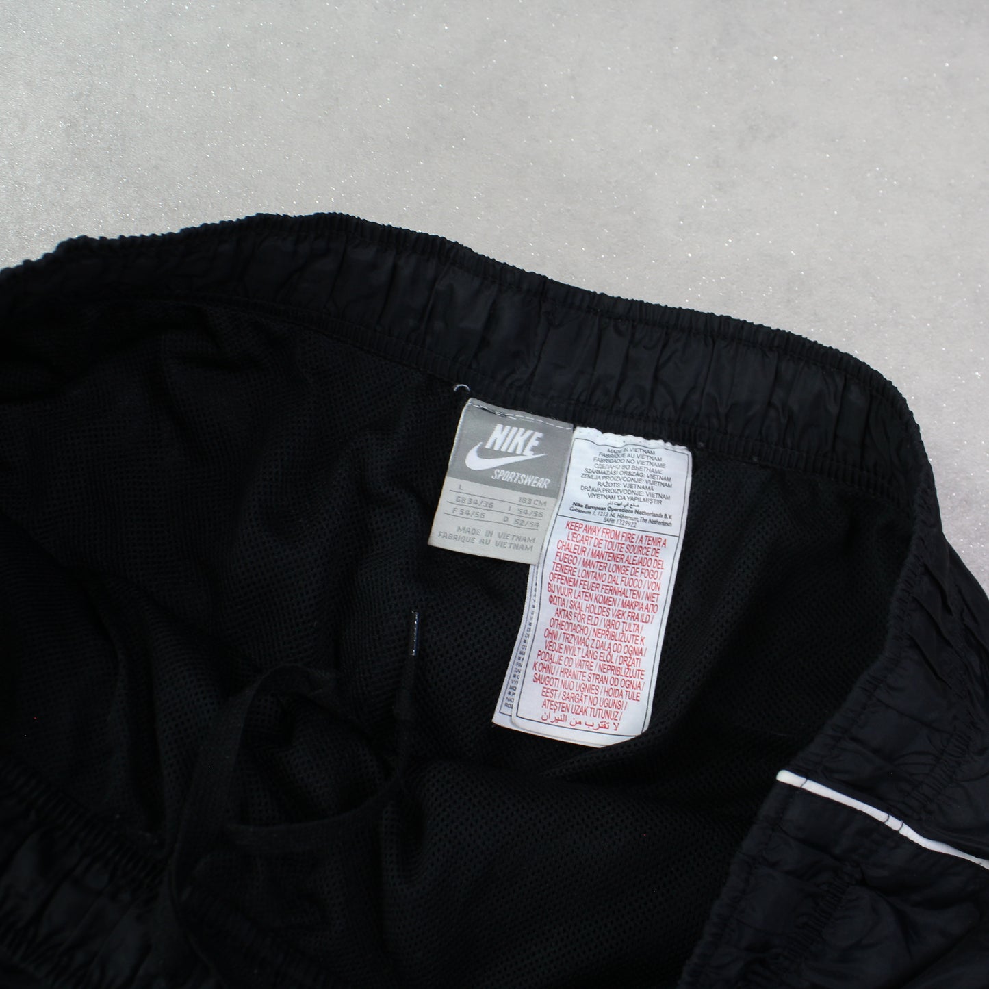 RARE 2000s Baggy Nike Trackpants Black - (L)