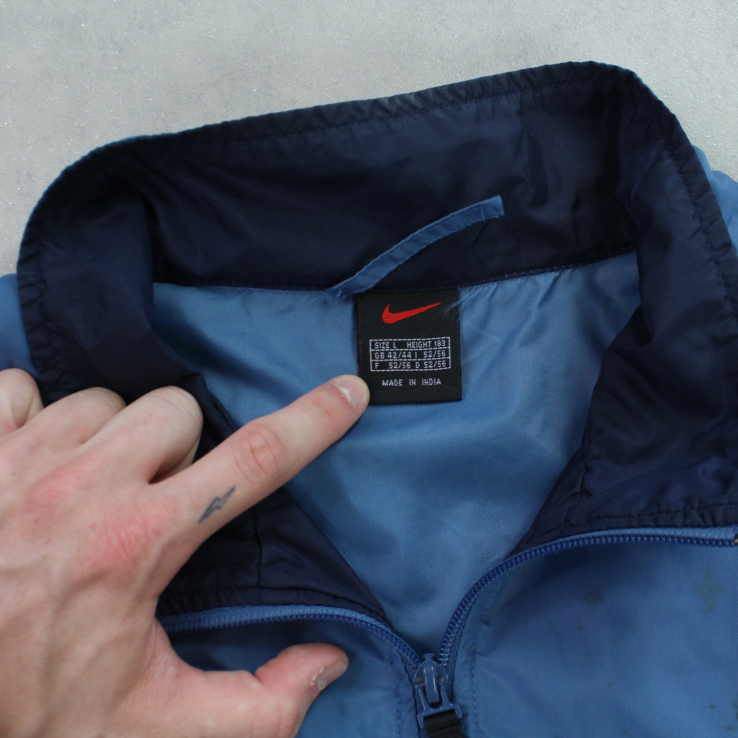 SELTENE 90er Nike Trainingsjacke Blau - (XL)