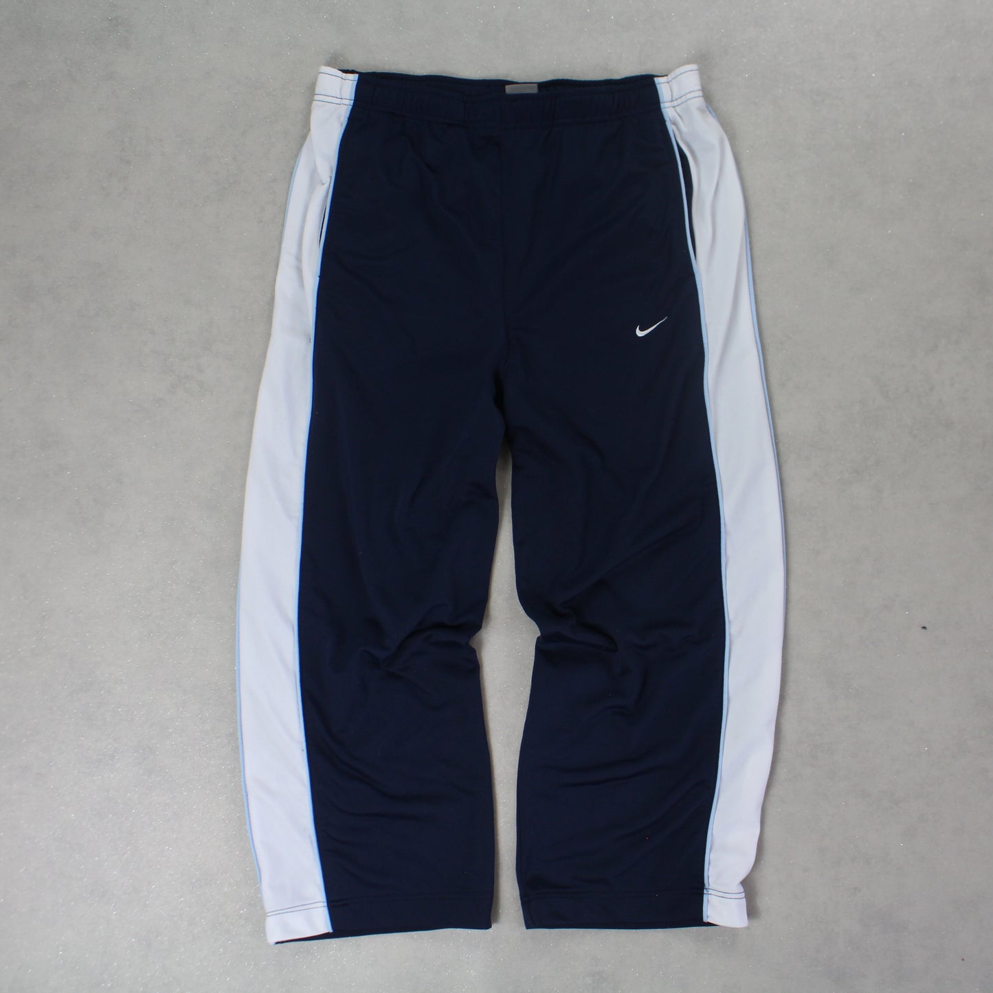 RARE 2000s Nike Short Leg Trackpants Navy - (M)