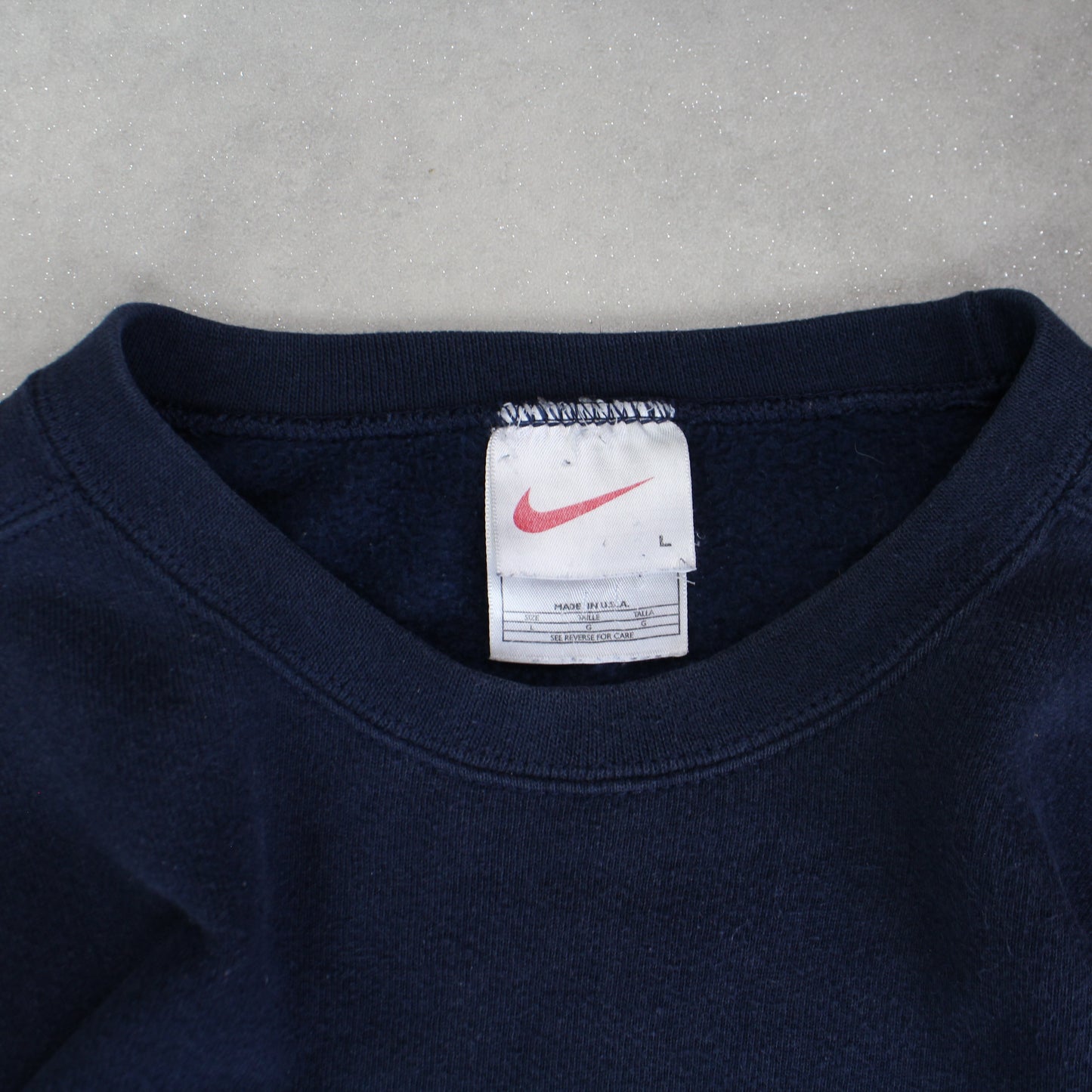 SELTENES schweres Nike-Sweatshirt aus den 1990ern, Marineblau – (L)