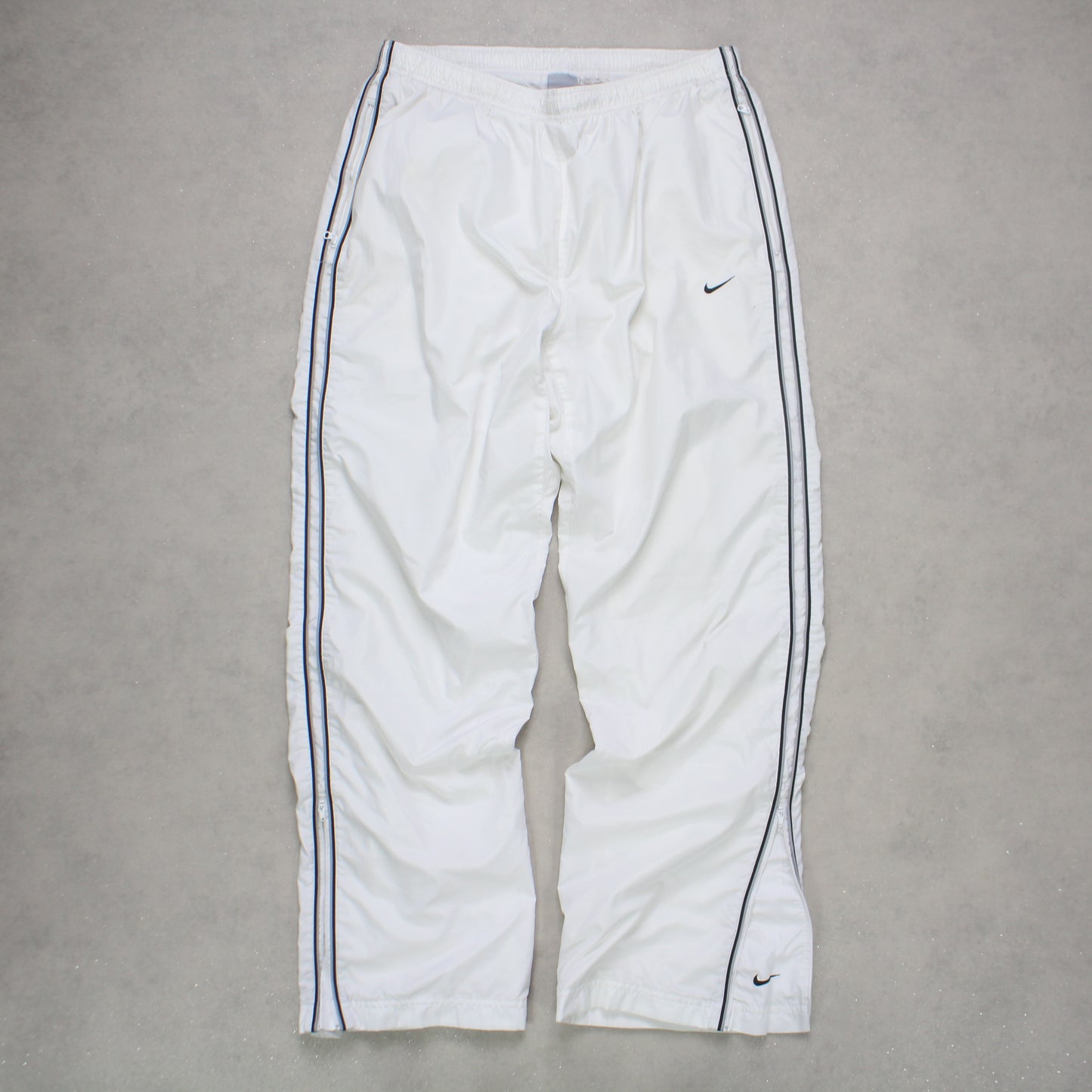 SUPER RARE 2000s Baggy Nike Trackpants White - (L)