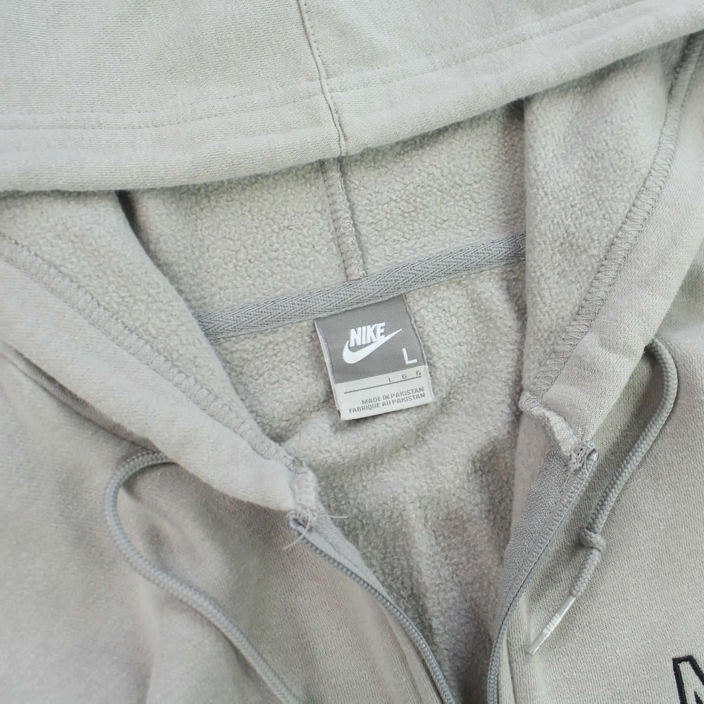 SUPER RARE 2000s Nike Zip Hoodie Grey - (L)