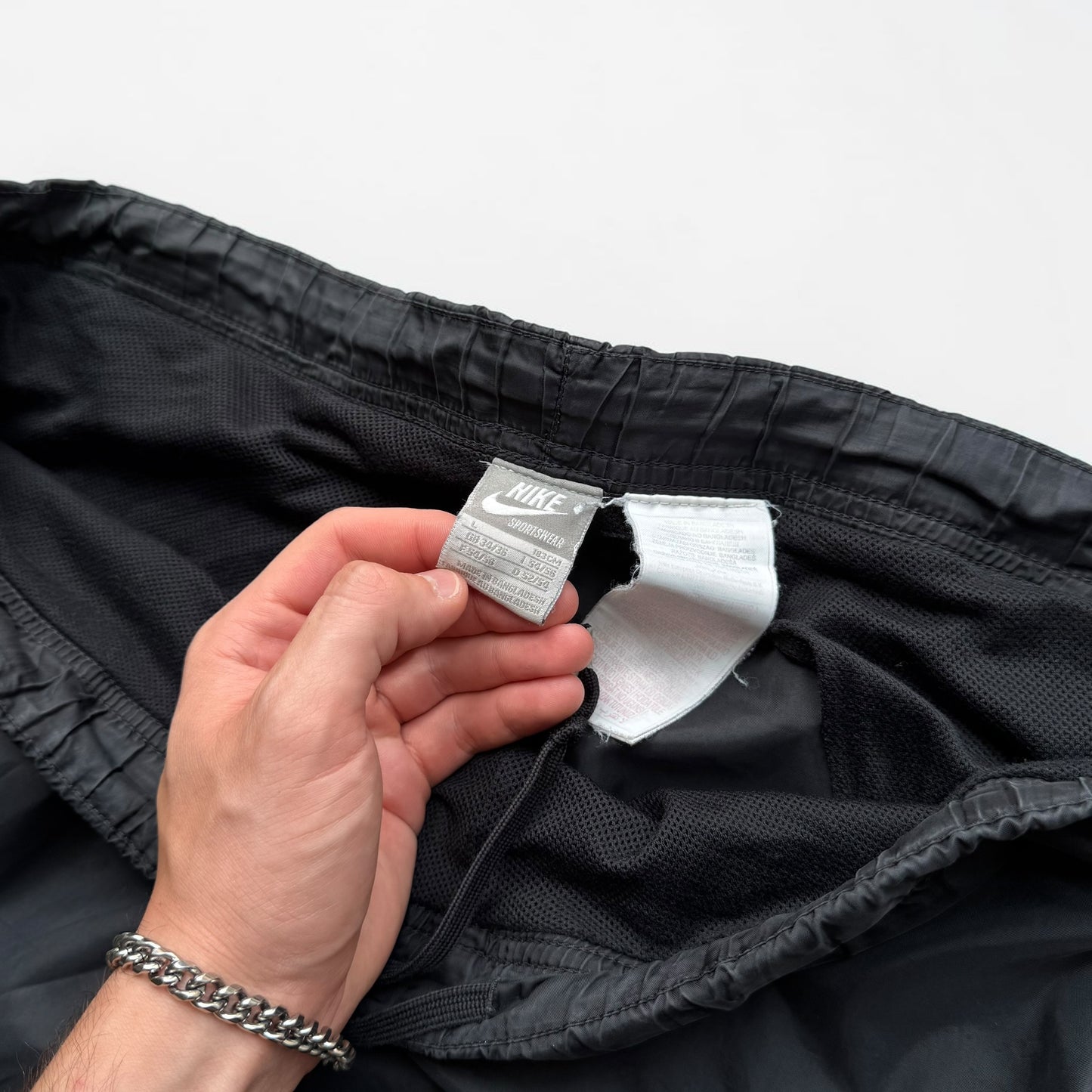 RARE 2000s Baggy Nike Trackpants Black - (XL)