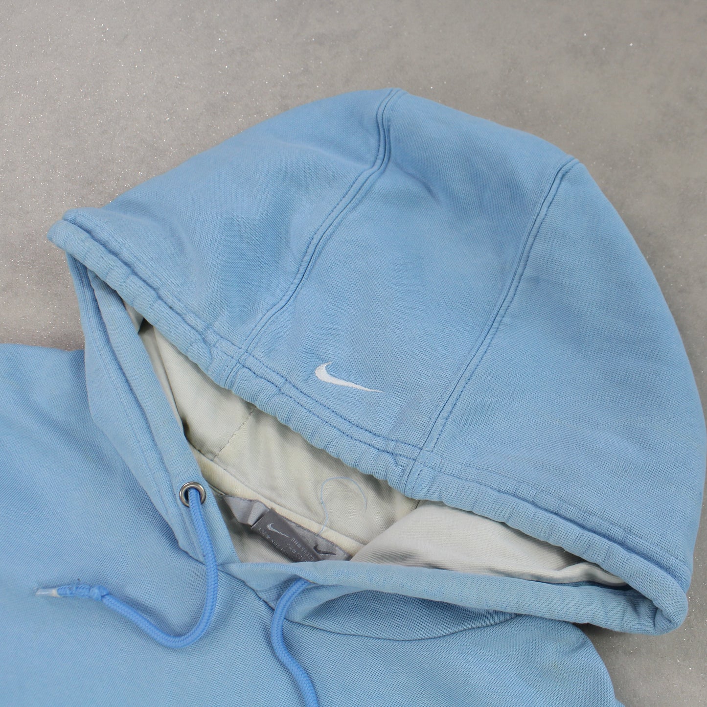 VERY RARE 2000s Nike Spell Out Hoodie Blue - (XL)