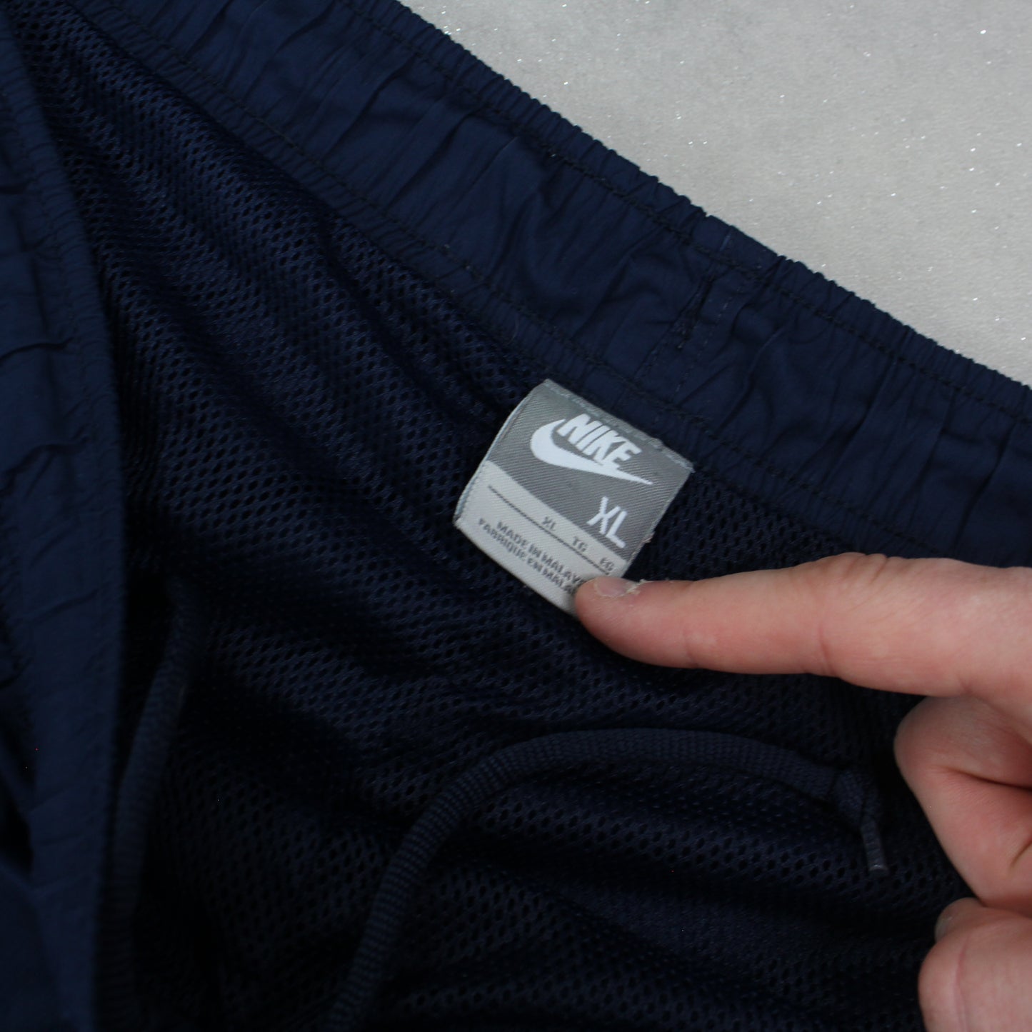 RARE 2000s Baggy Nike Trackpants Navy - (XL)