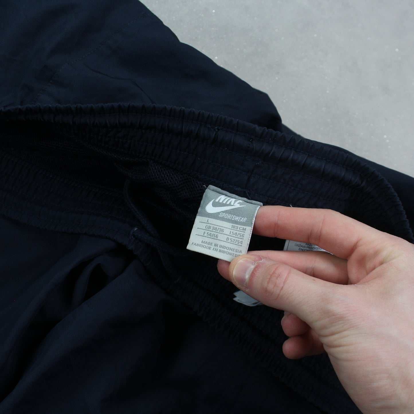 SELTENE Nike Air Trainingshose aus den 2000ern, Marineblau – (L)