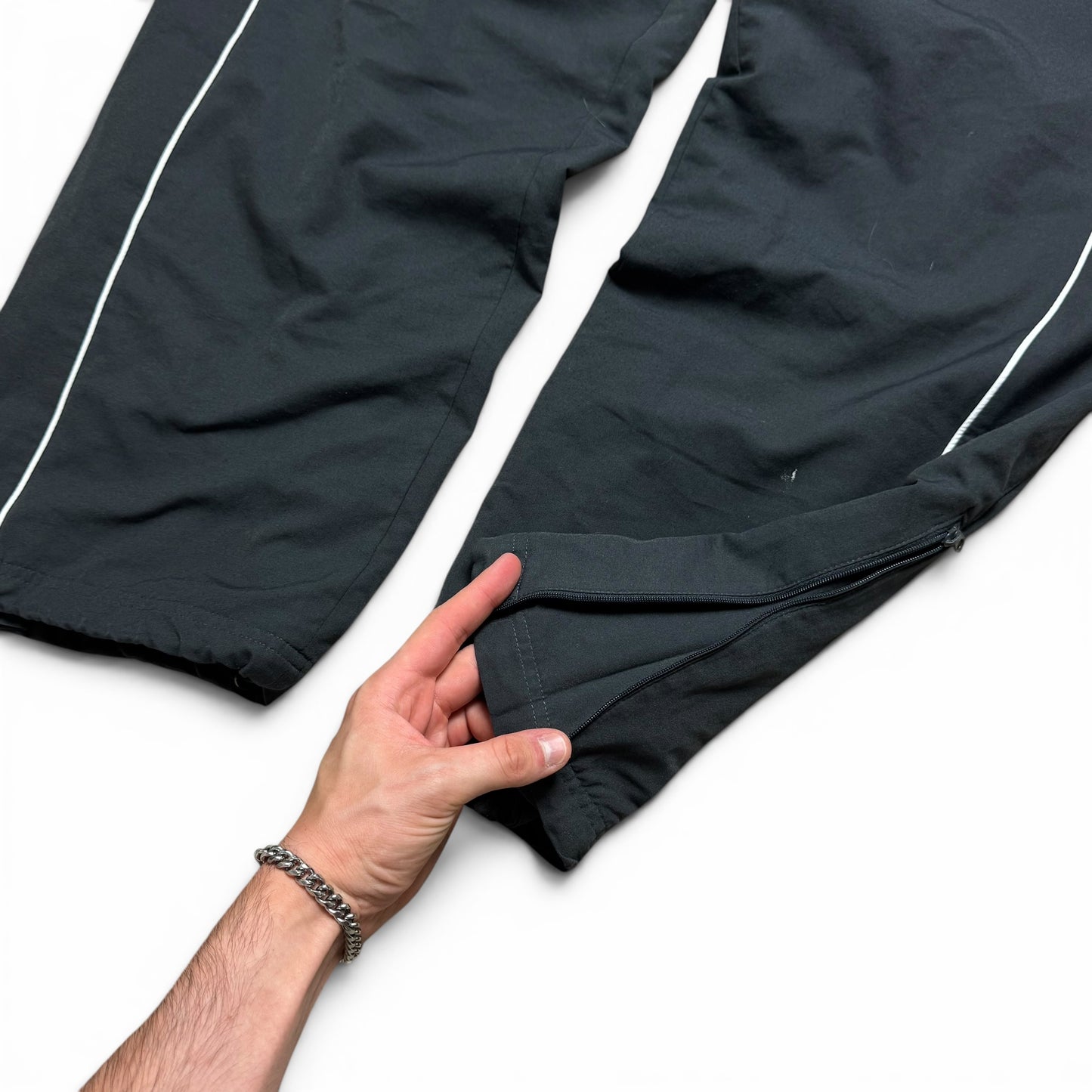 RARE 2000s Baggy Nike Trackpants Grey - (L)