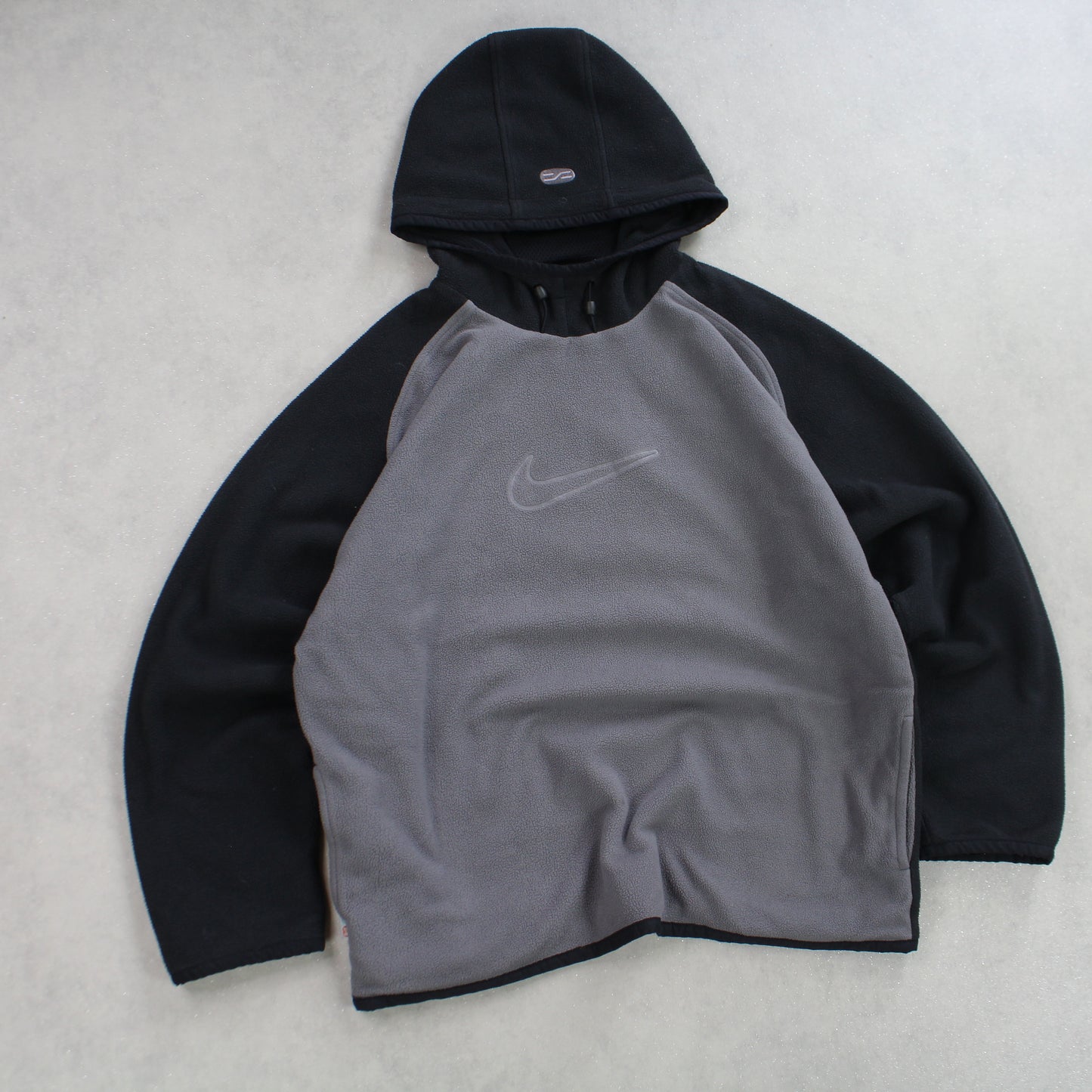 SUPER RARE 2000s Nike Reversible Hoodie Grey - (L)