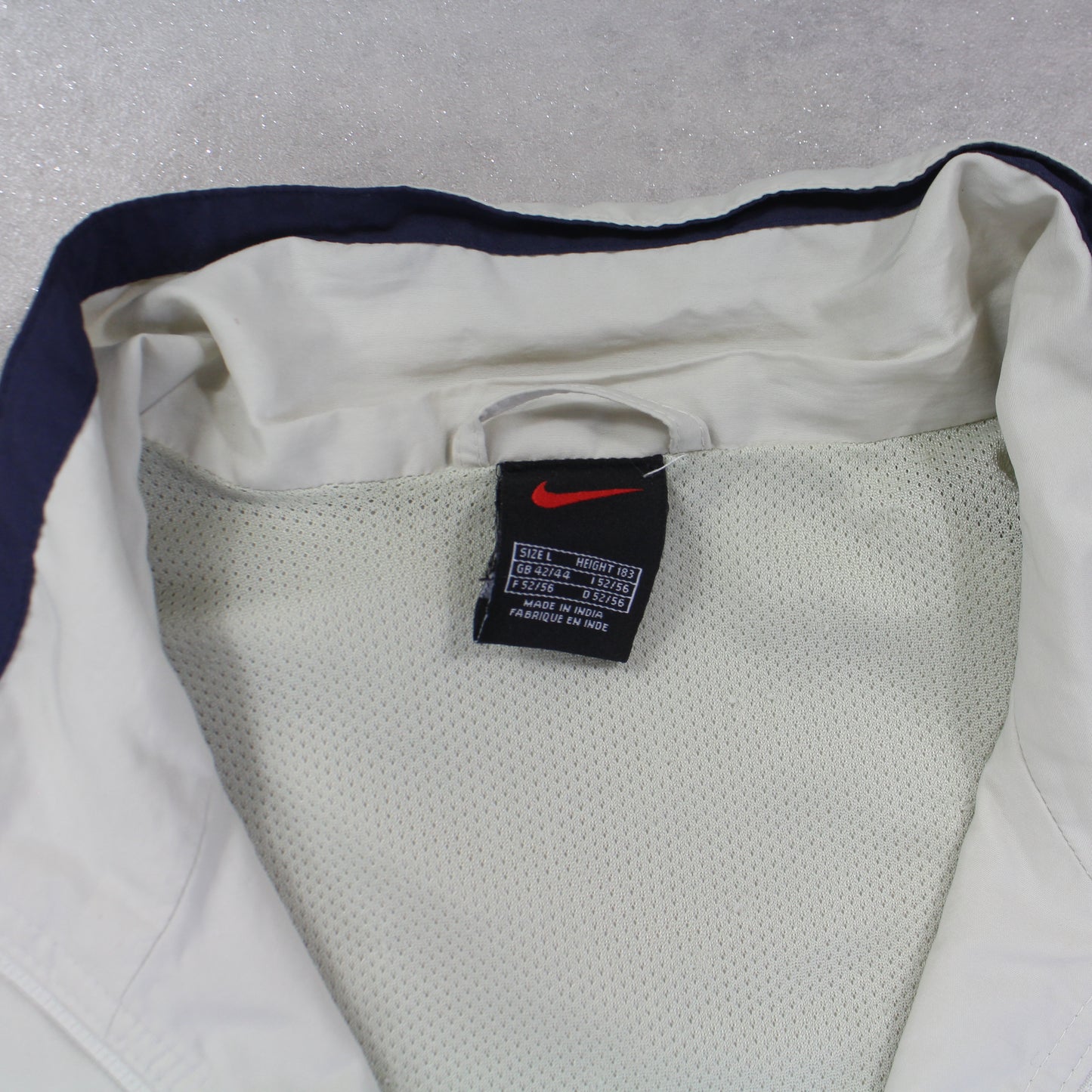 RARE 1990s Nike Track Jacket Cream - (L)