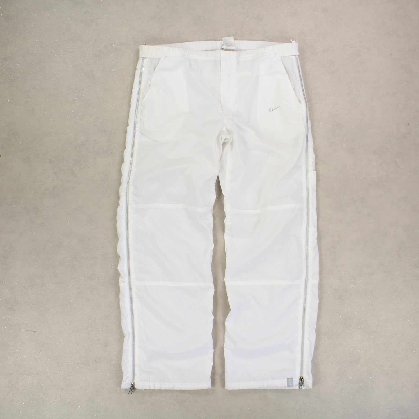 RARE 2000s Nike Baggy Trackpants White - (XL)