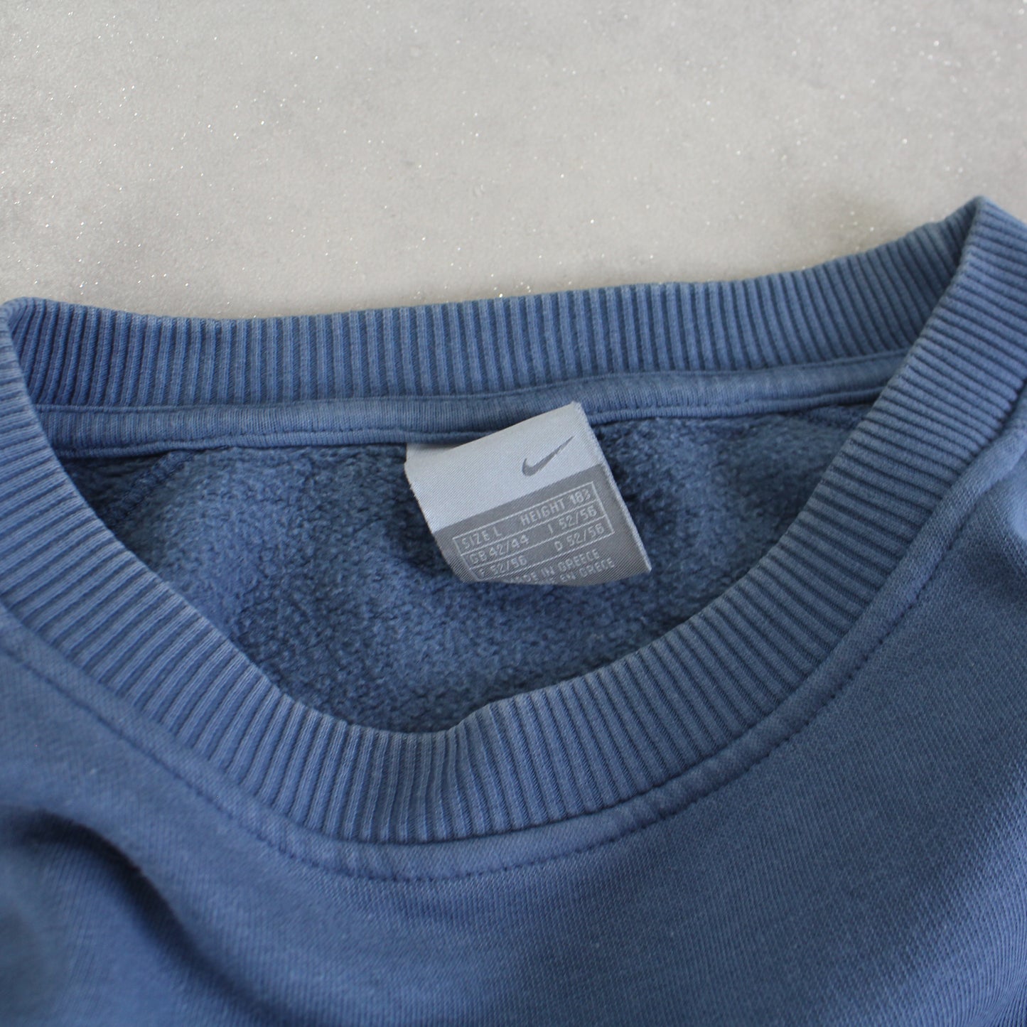 RARE 2000s Nike Swoosh Sweatshirt Blue - (L)