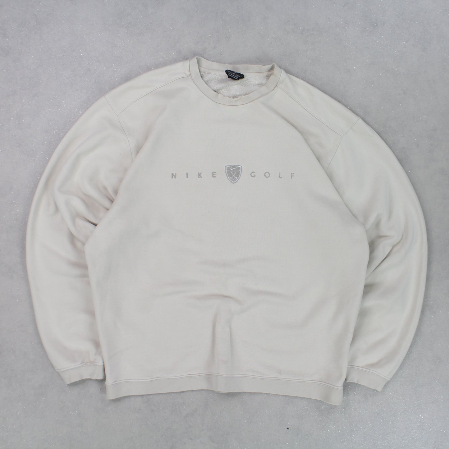 SUPER RARE 2000s Nike Golf Sweatshirt Cream - (L)