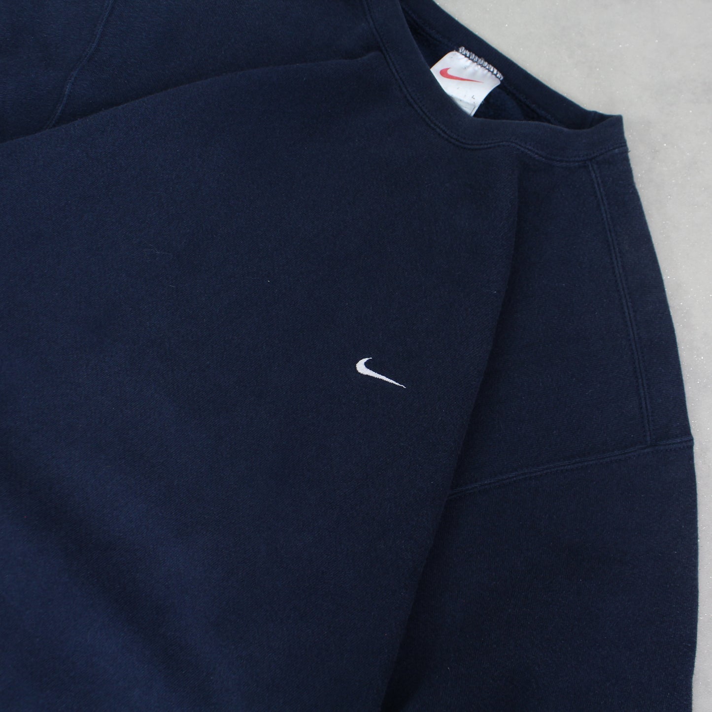 SELTENES schweres Nike-Sweatshirt aus den 1990ern, Marineblau – (L)