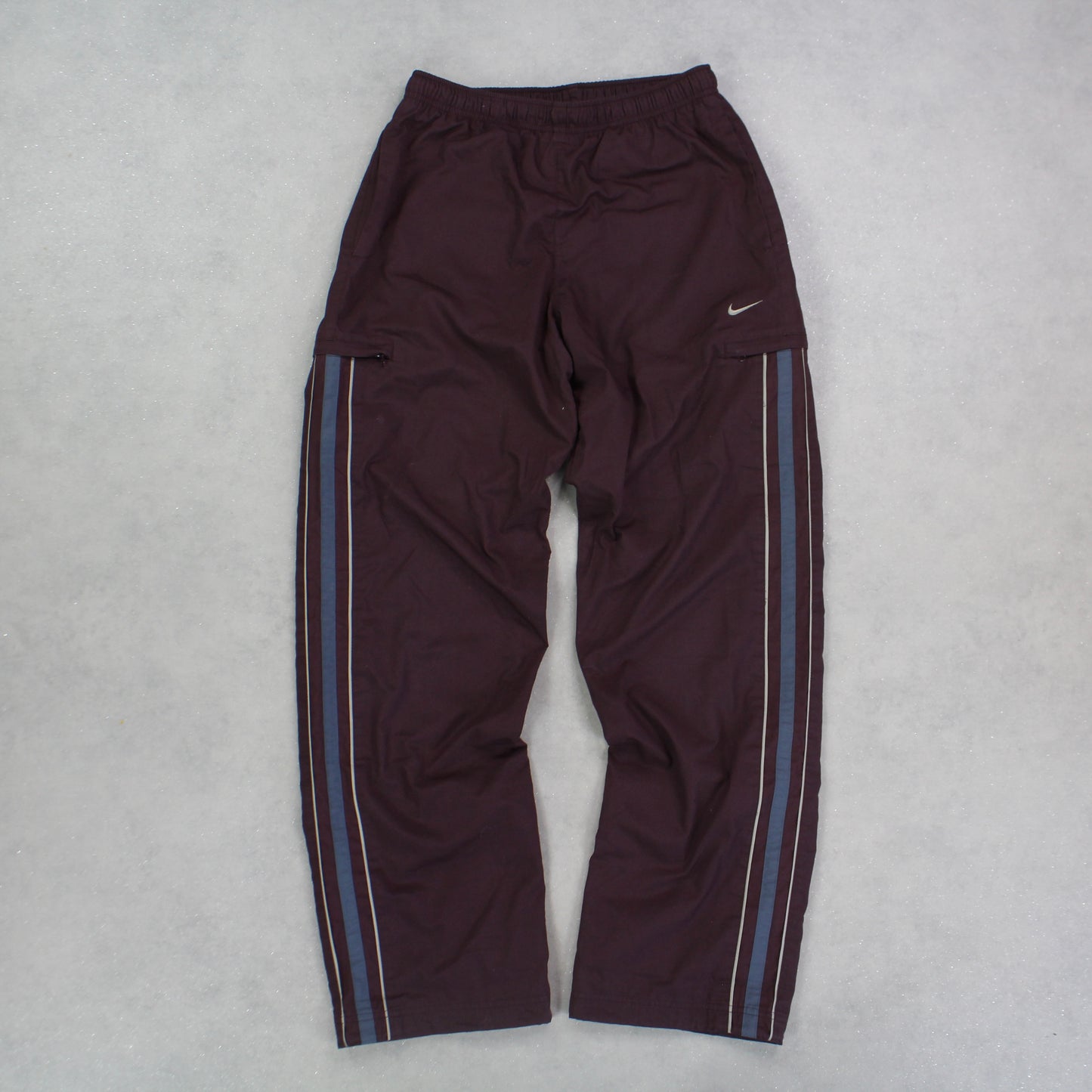 RARE 2000s Nike Trackpants Burgundy - (S)