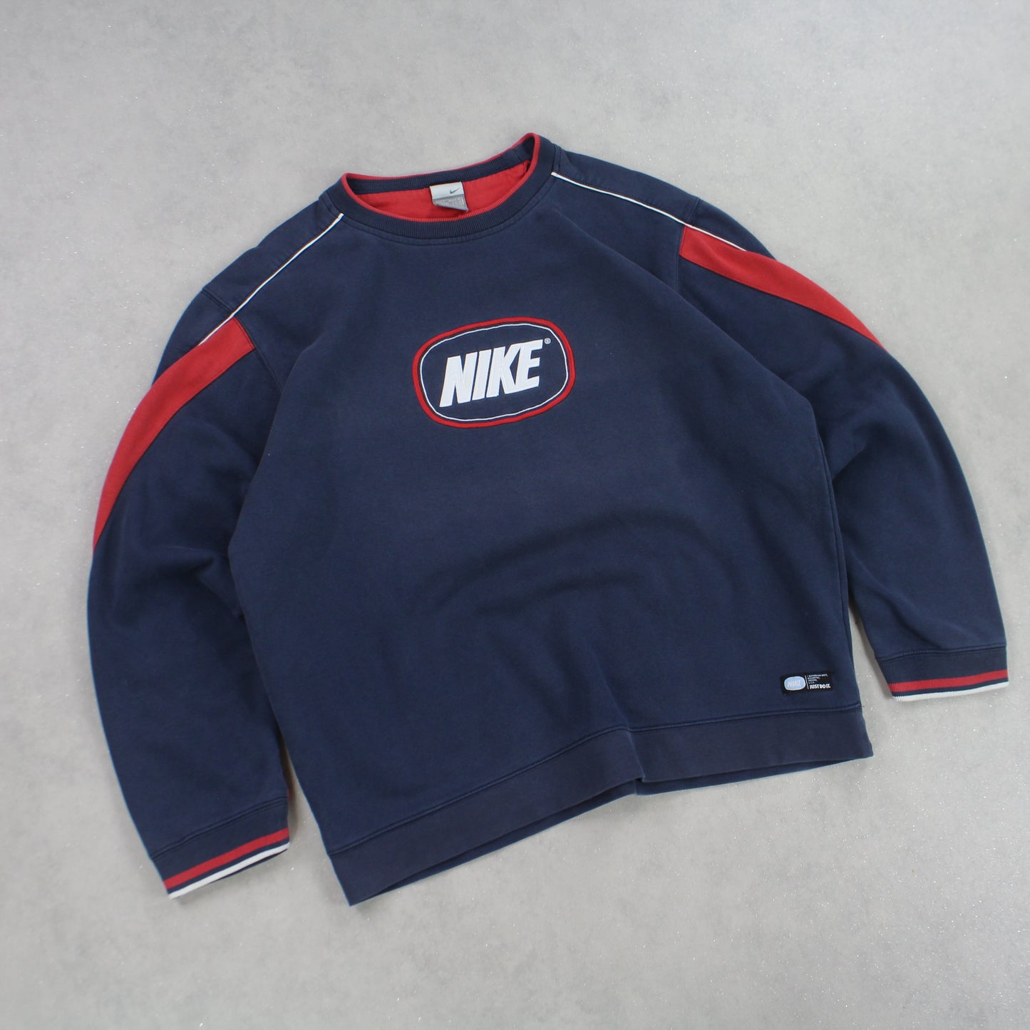 SELTENES Nike-Sweatshirt aus den 2000ern, Marineblau – (L)