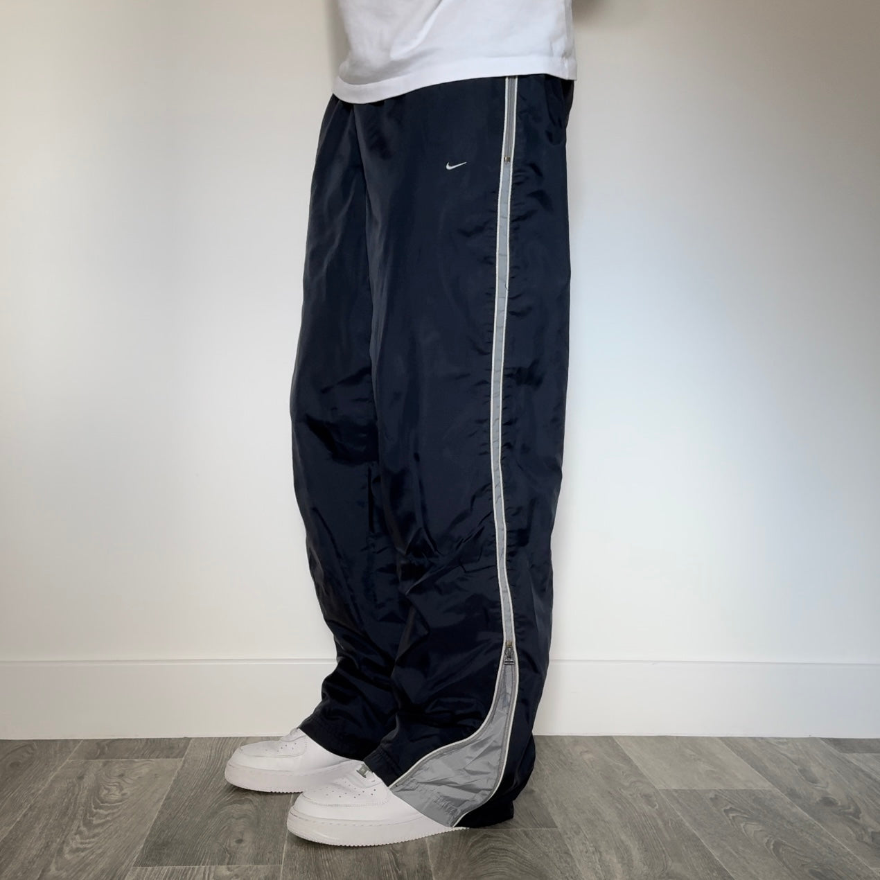 RARE 2000s Nike Trackpants Navy - (L)
