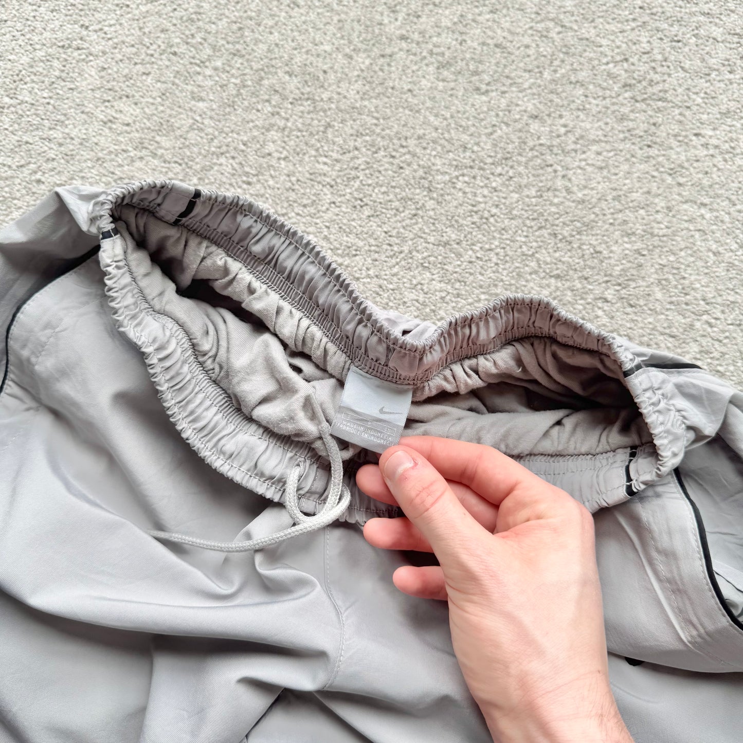 RARE 2000s Baggy Nike Trackpants Grey - (S)
