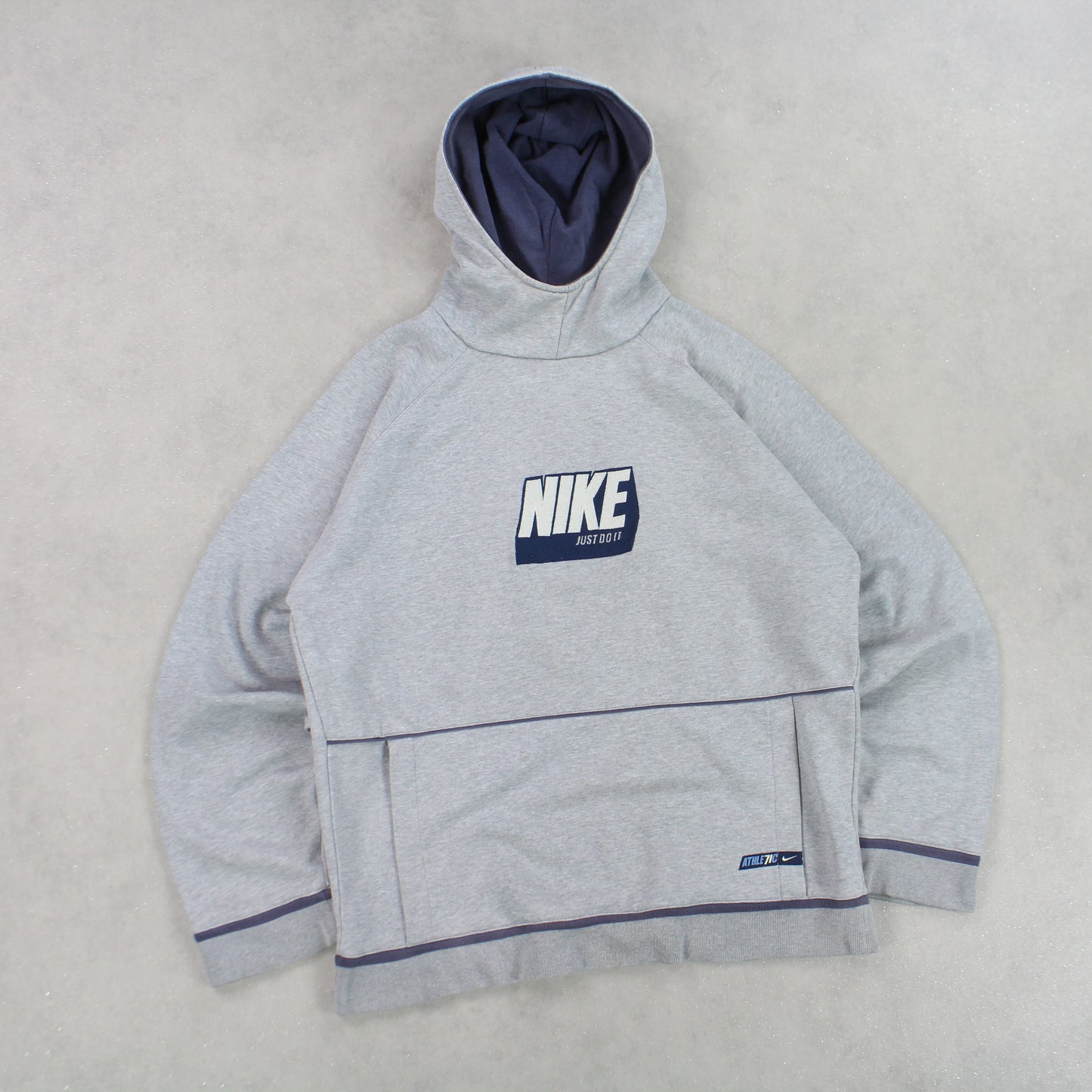 RARE 2000s Nike ‘Just Do It’ Hoodie Grey - (S)