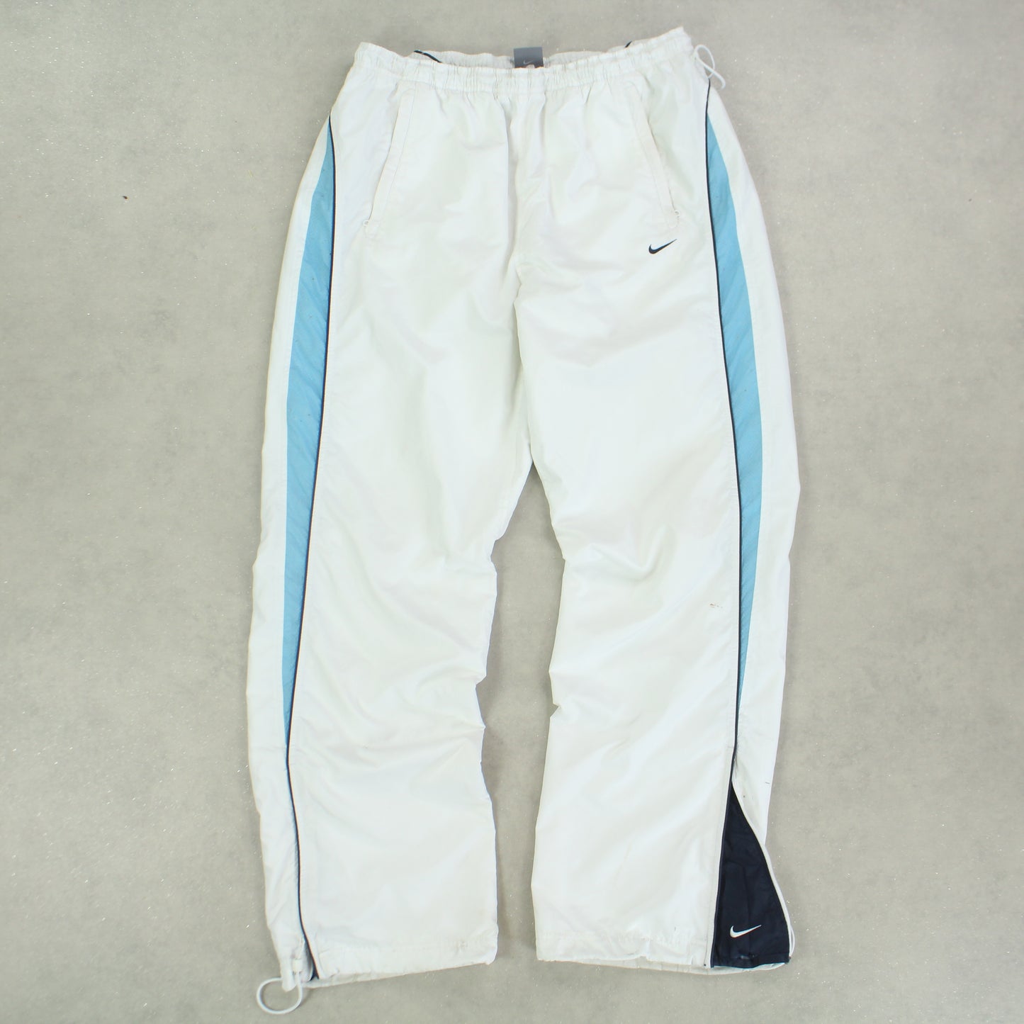 SUPER RARE 2000s Nike Trackpants White - (L)