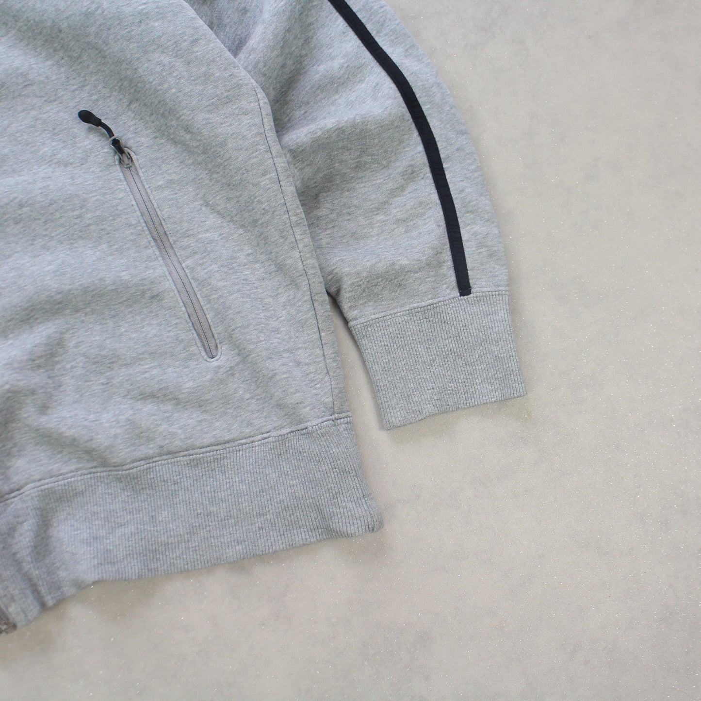 SUPER RARE 2000s Nike Zip Up Hoodie Grey - (M)