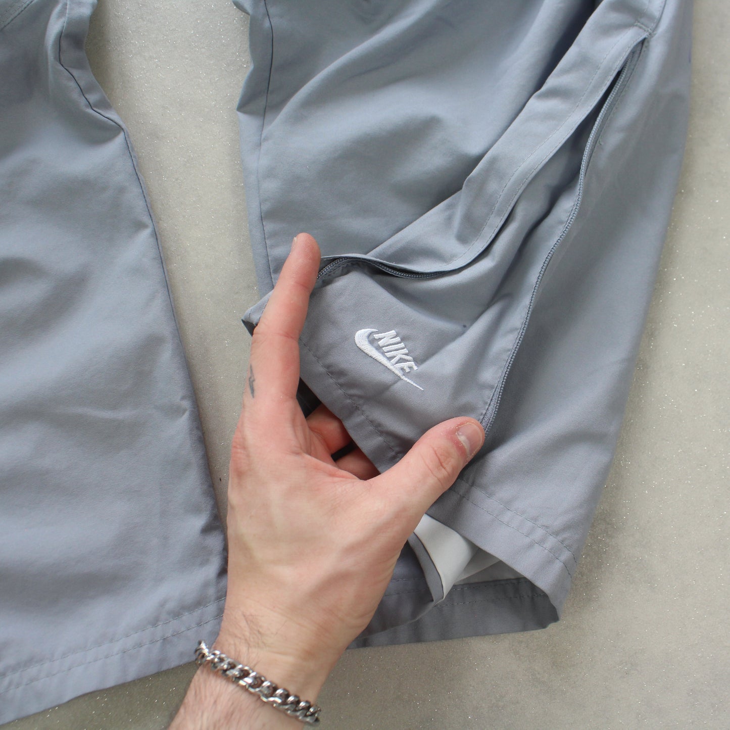 SUPER RARE 00s Nike Trackpants Grey - (L)