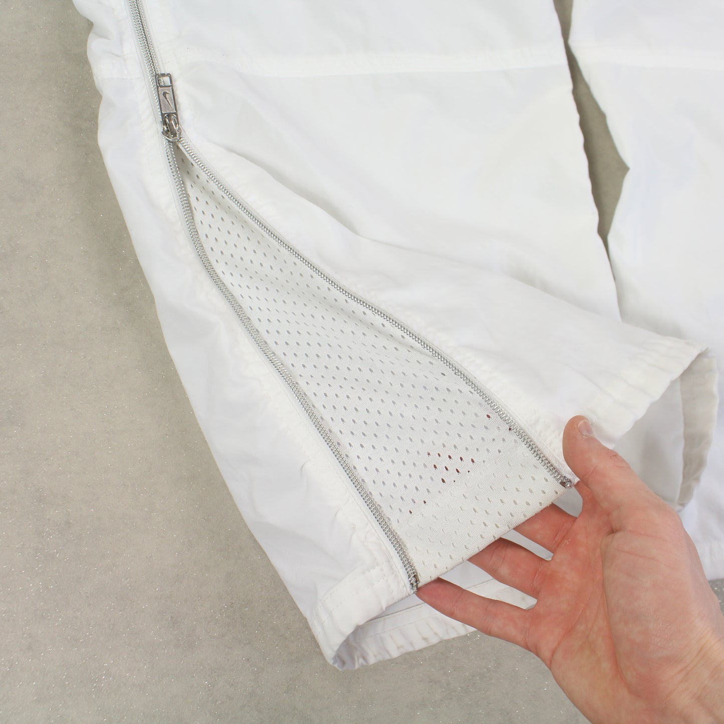 RARE 2000s Nike Baggy Trackpants White - (XL)